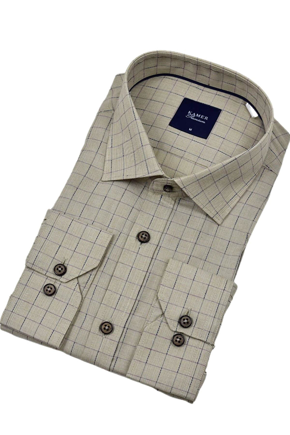 Erkek Klasik Uzun Kol Ekose Gömlek 3701 BGL-ST04391