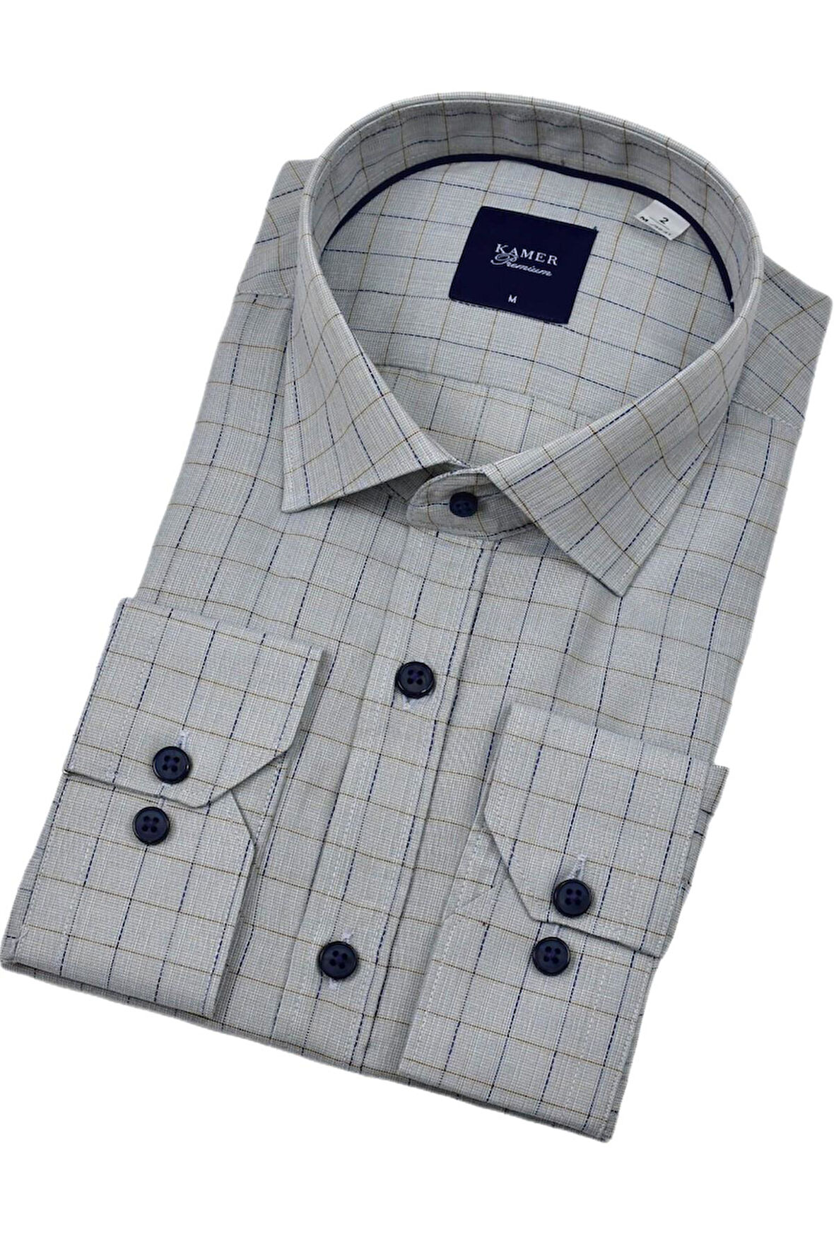 Erkek Klasik Uzun Kol Ekose Gömlek 3701 BGL-ST04391