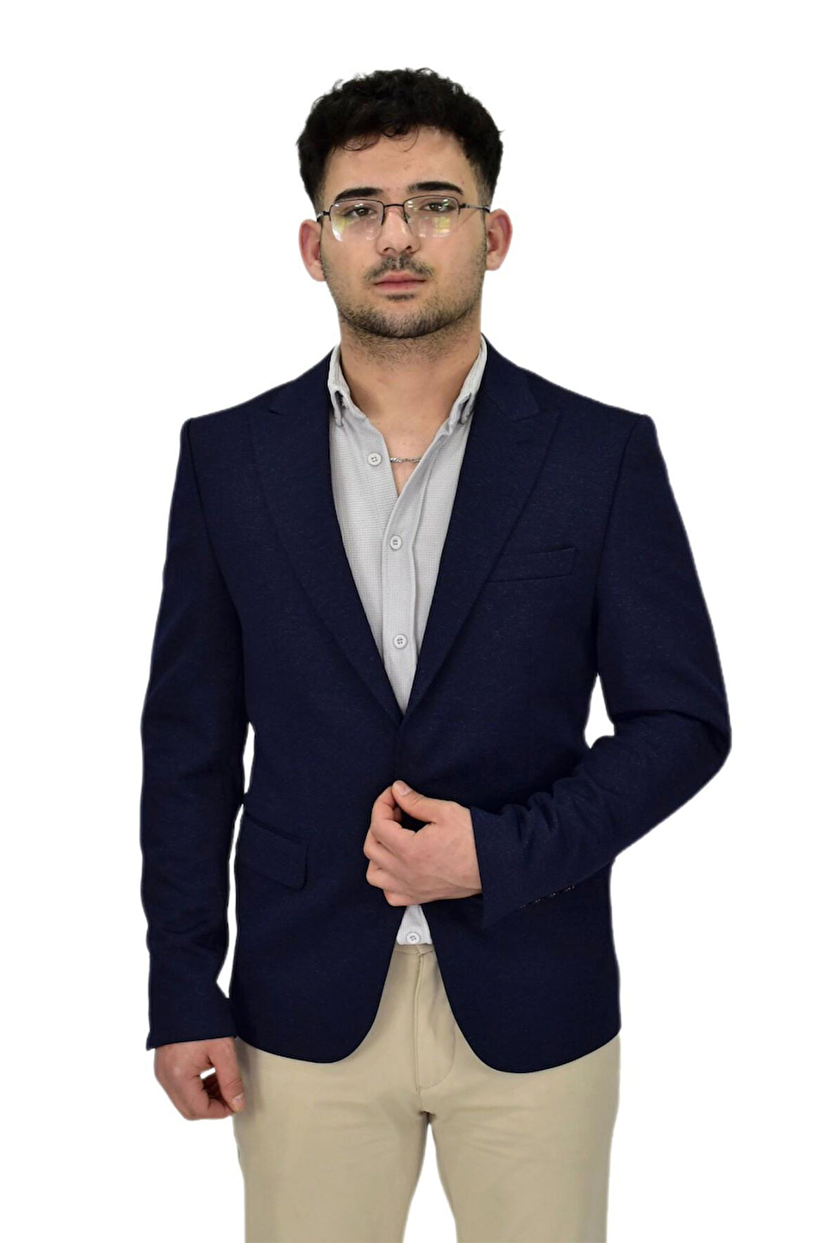 Erkek Lacivert Tek Spor Ceket BGL-ST04467