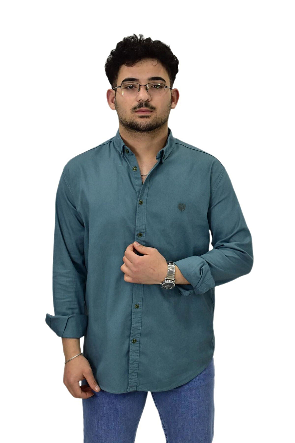 Erkek Büyük Beden Spor Likralı Gömlek BGL-ST04486