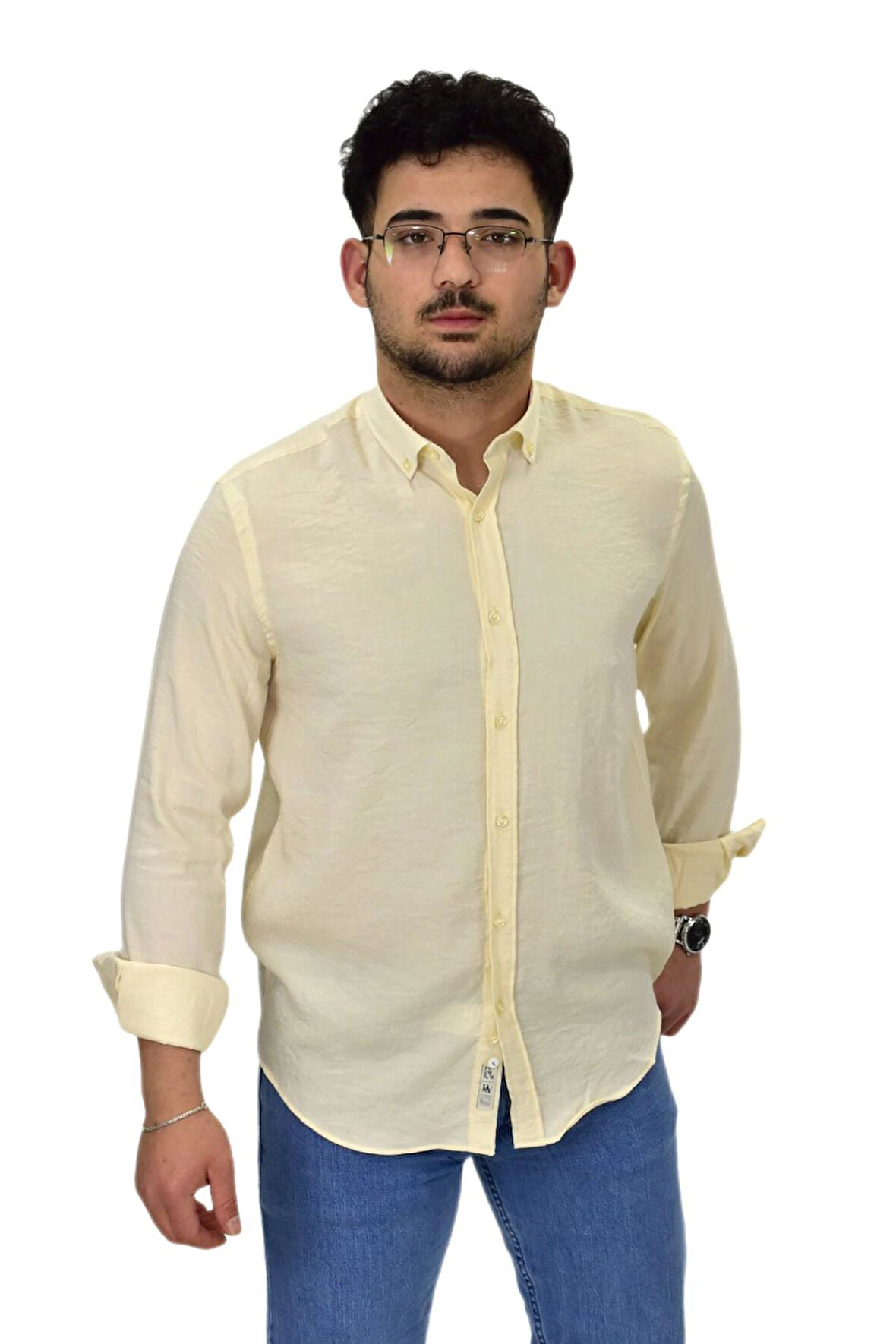 Erkek Spor Silim Fit Uzun Kol Gömlek G5033 BGL-ST04492