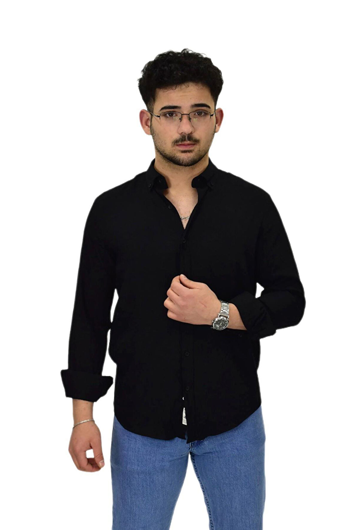 Erkek Spor Silim Fit Uzun Kol Gömlek G5033 BGL-ST04492