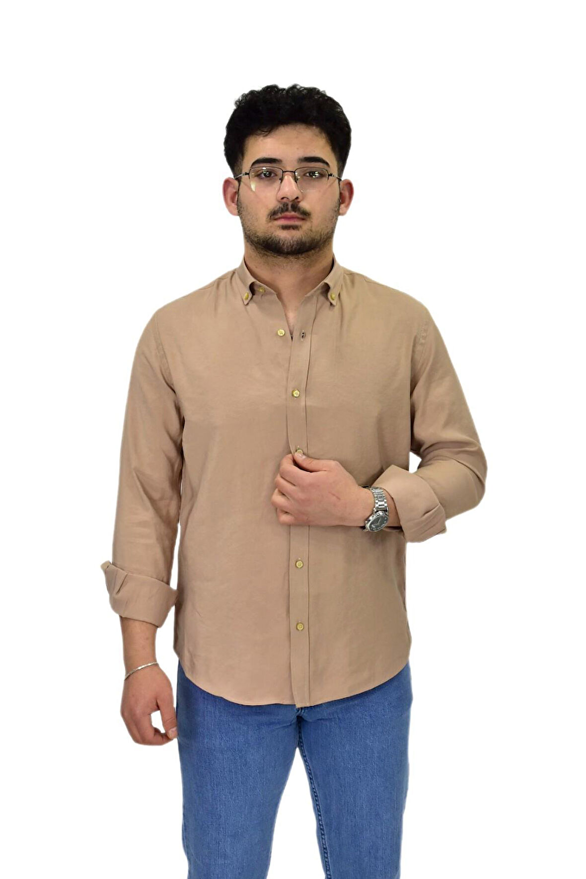 Erkek Spor Silim Fit Uzun Kol Gömlek G5019 BGL-ST04493