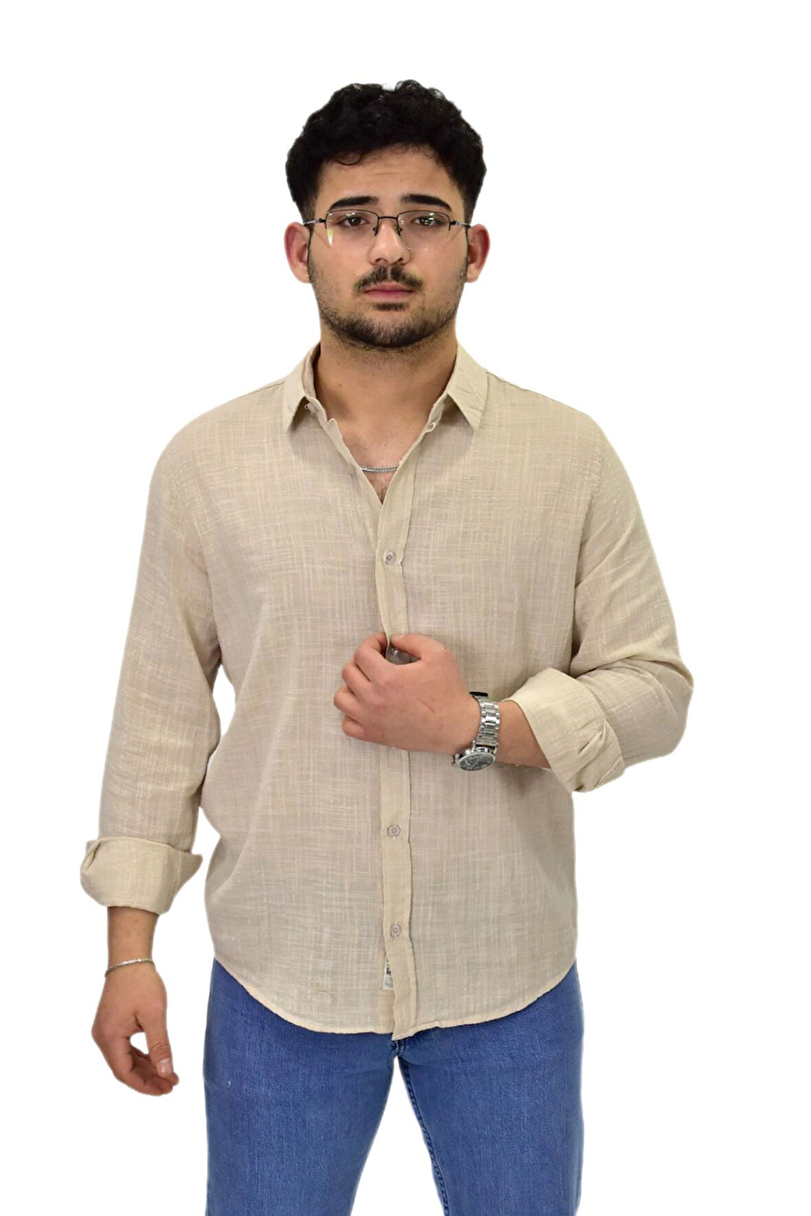 Erkek Spor Silim Fit Uzun Kol Gömlek G5005 BGL-ST04494