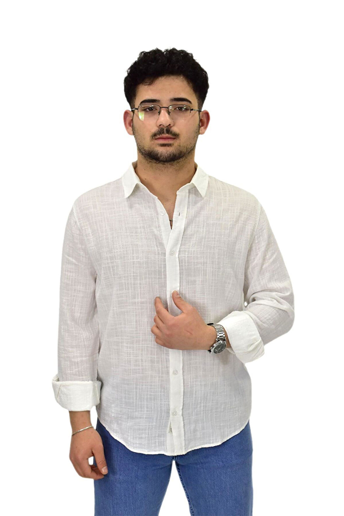 Erkek Spor Silim Fit Uzun Kol Gömlek G5005 BGL-ST04494