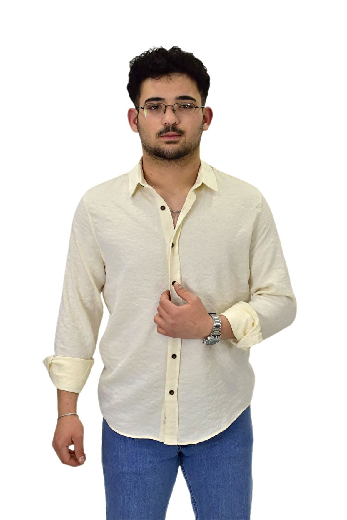 Erkek Spor Silim Fit Uzun Kol Gömlek G5011 BGL-ST04495