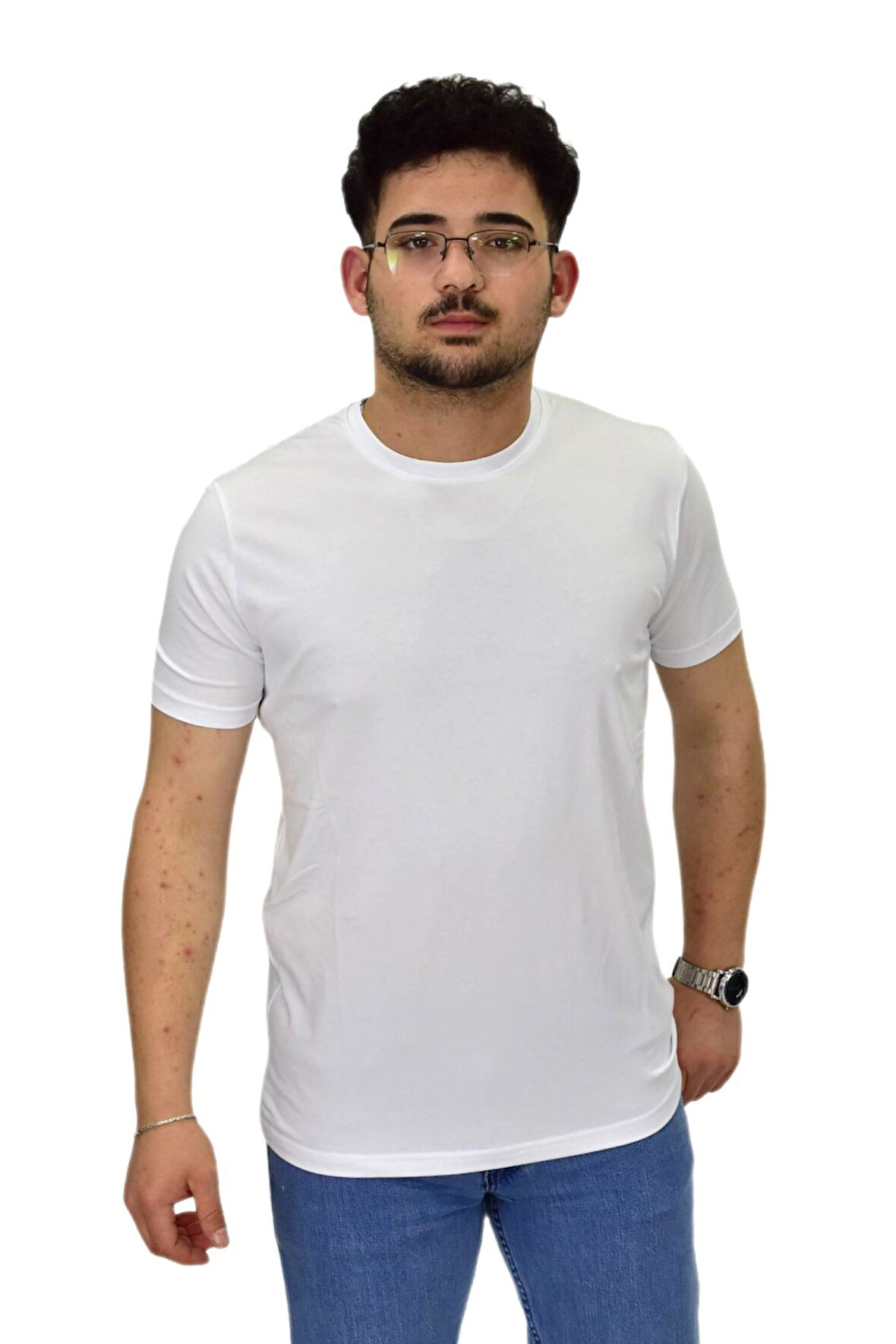 Erkek Sıfıryaka Düz Likra Süprem Tişört 4380 BGL-ST04528