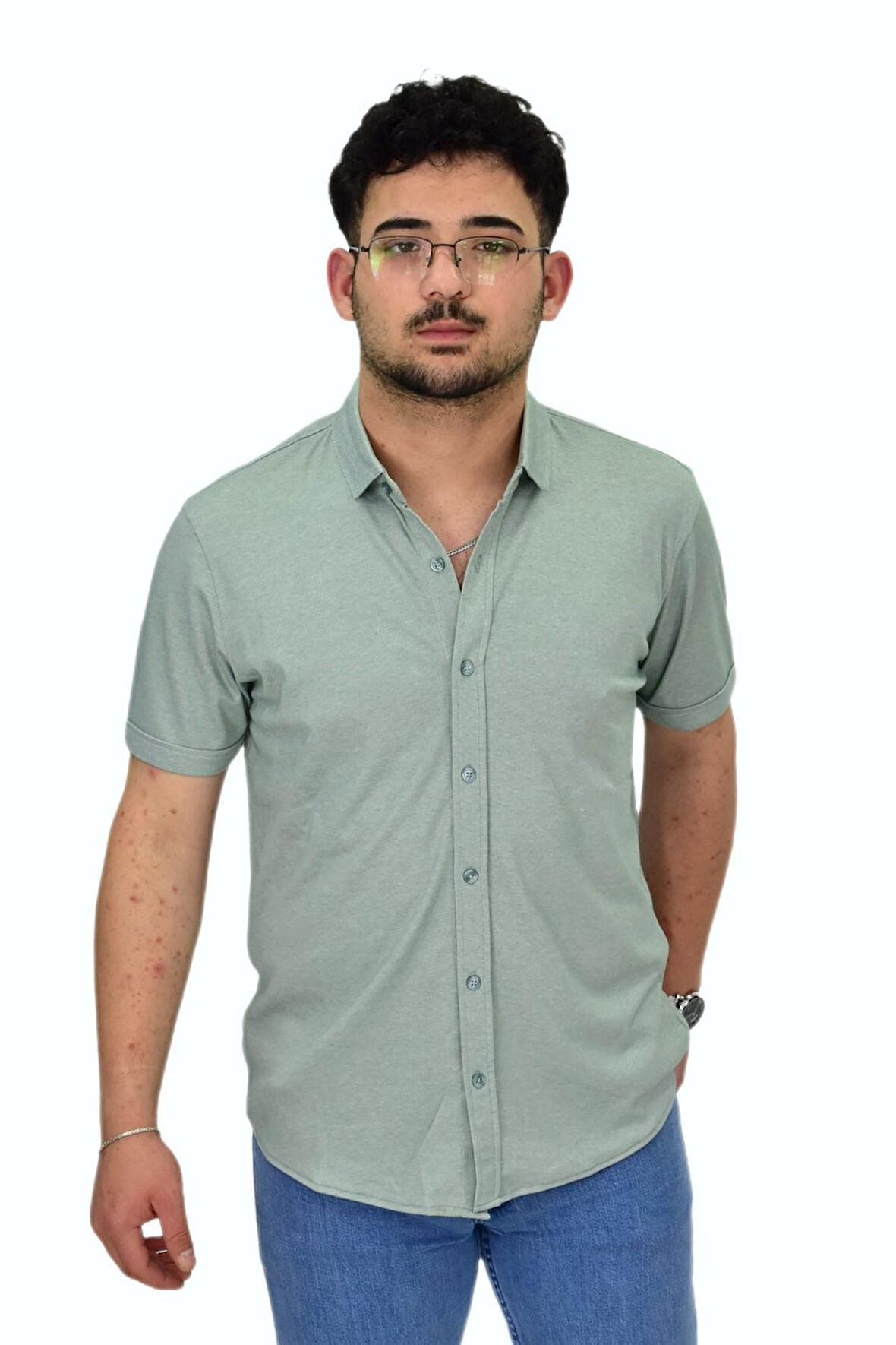Erkek Gömlek Yaka Düğmeli Merserize Tişört 4680 BGL-ST04531