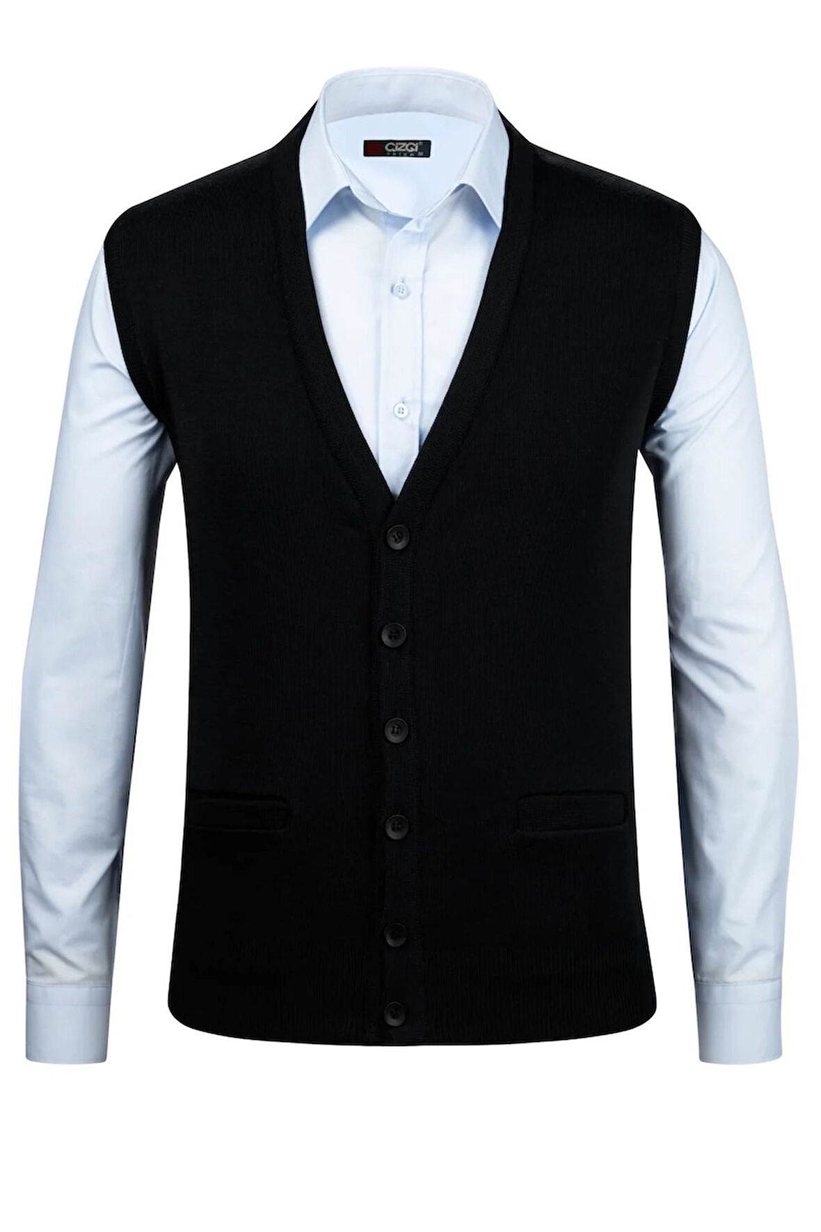 Erkek Triko V Yaka Yelek 4241LB BGL-ST04561