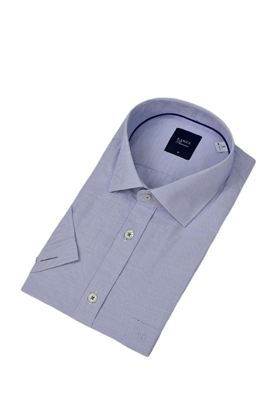 Erkek Klasik Kuşgözü Desen Kısa Kol Gömlek 9404 BGL-ST04573