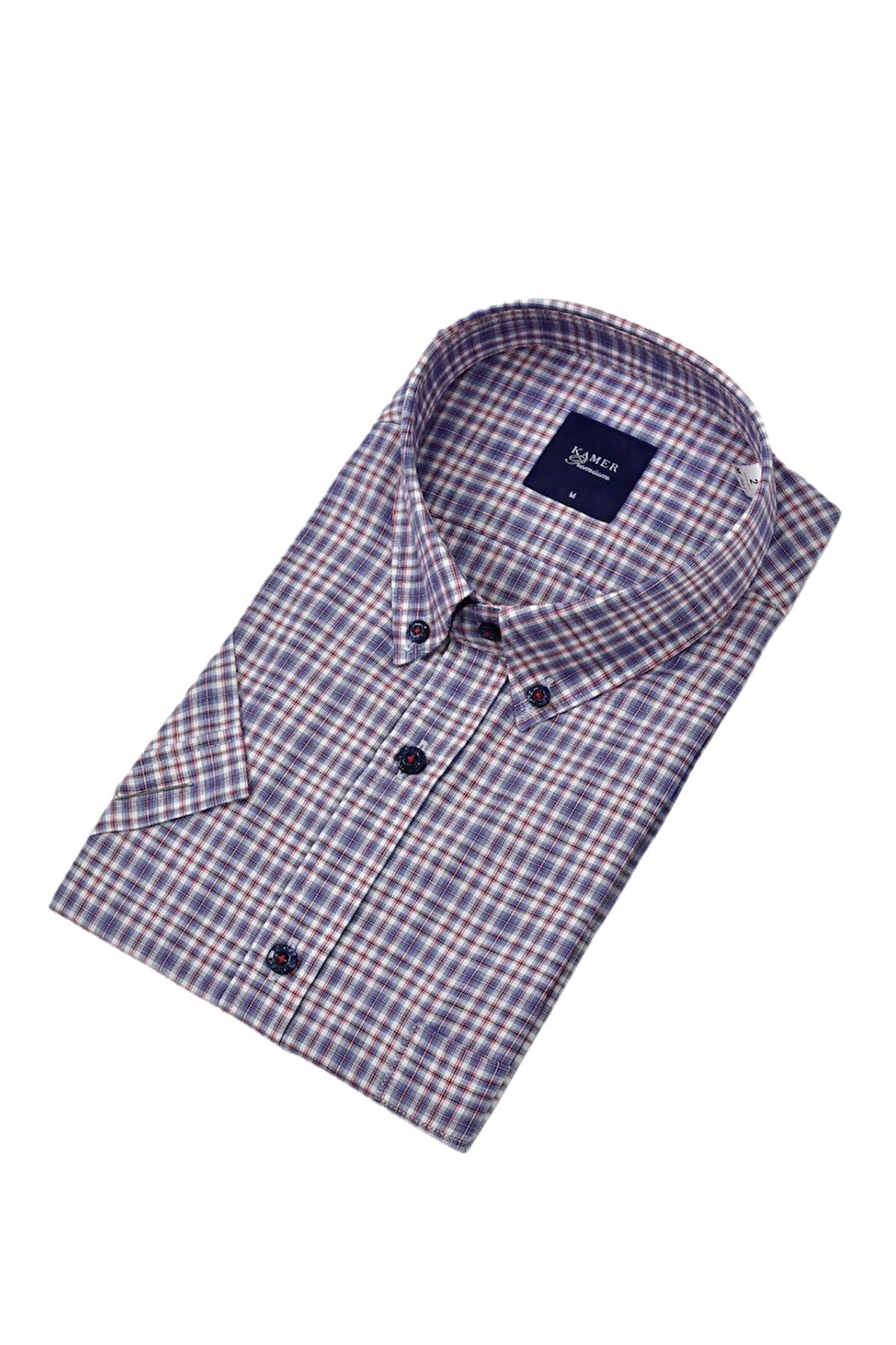 Erkek Klasik Ekose Kısa Kol Gömlek 9470 BGL-ST04578