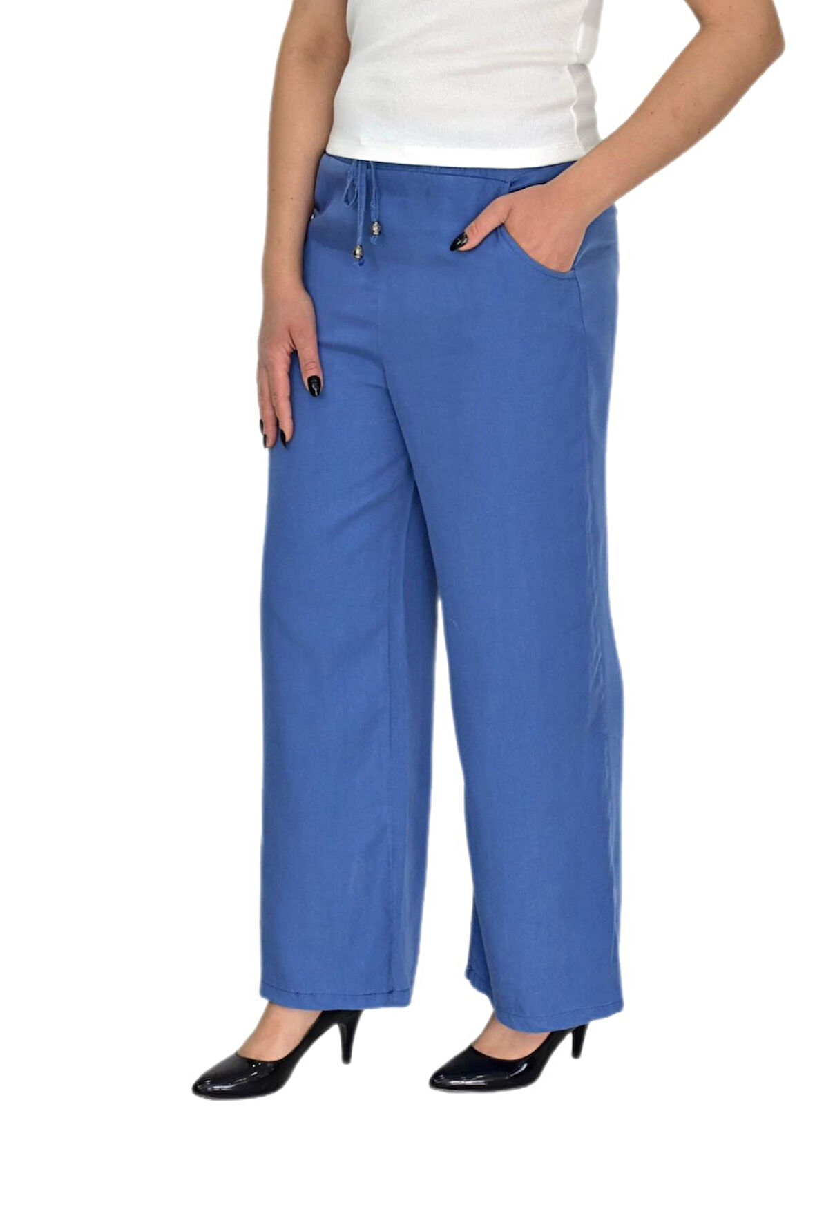 Kadın Lastikli Bol Pantolon BGL-ST04646