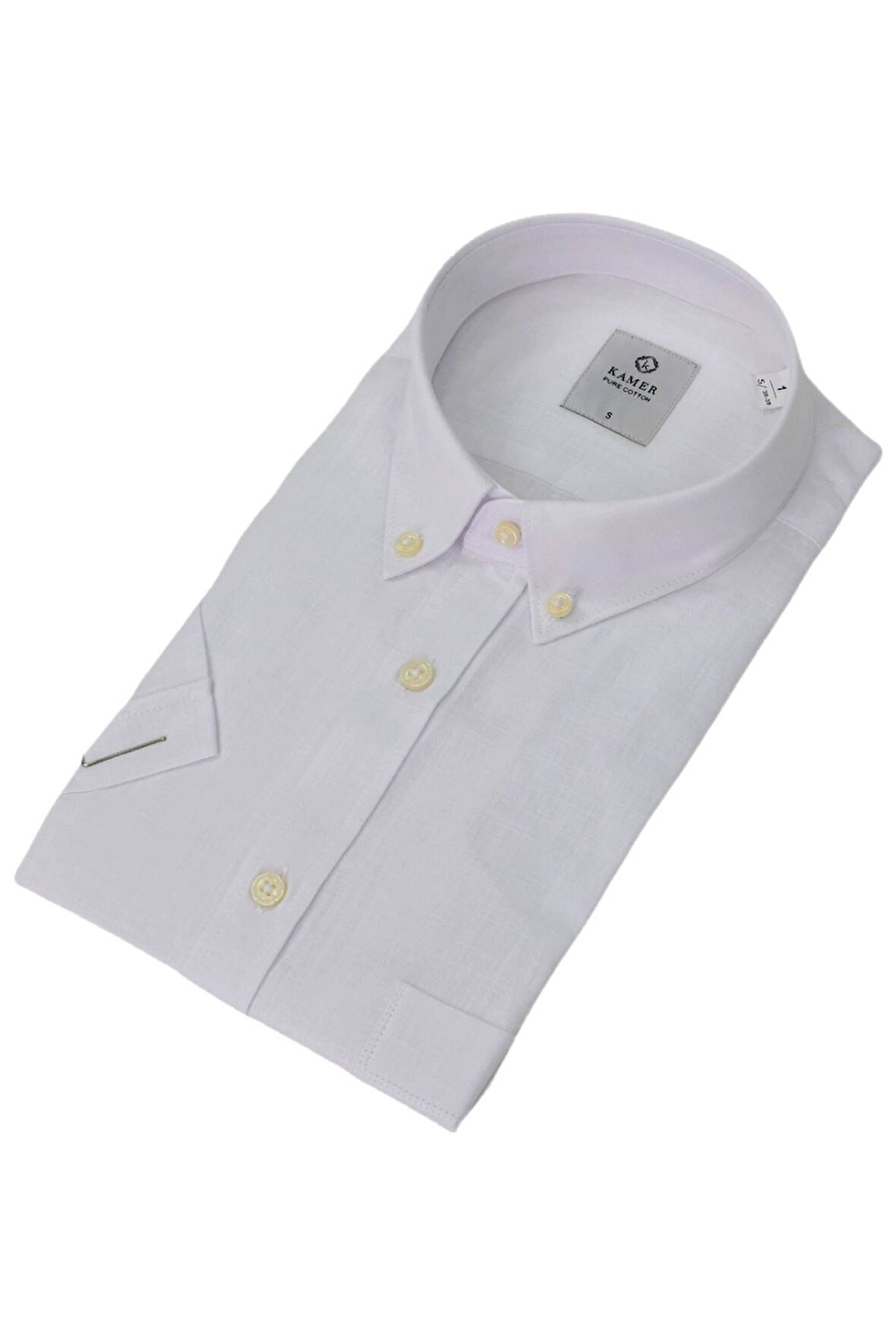 Erkek Klasik Düz Renk Kısa Kol Gömlek Pamuklu 9410 BGL-ST04746