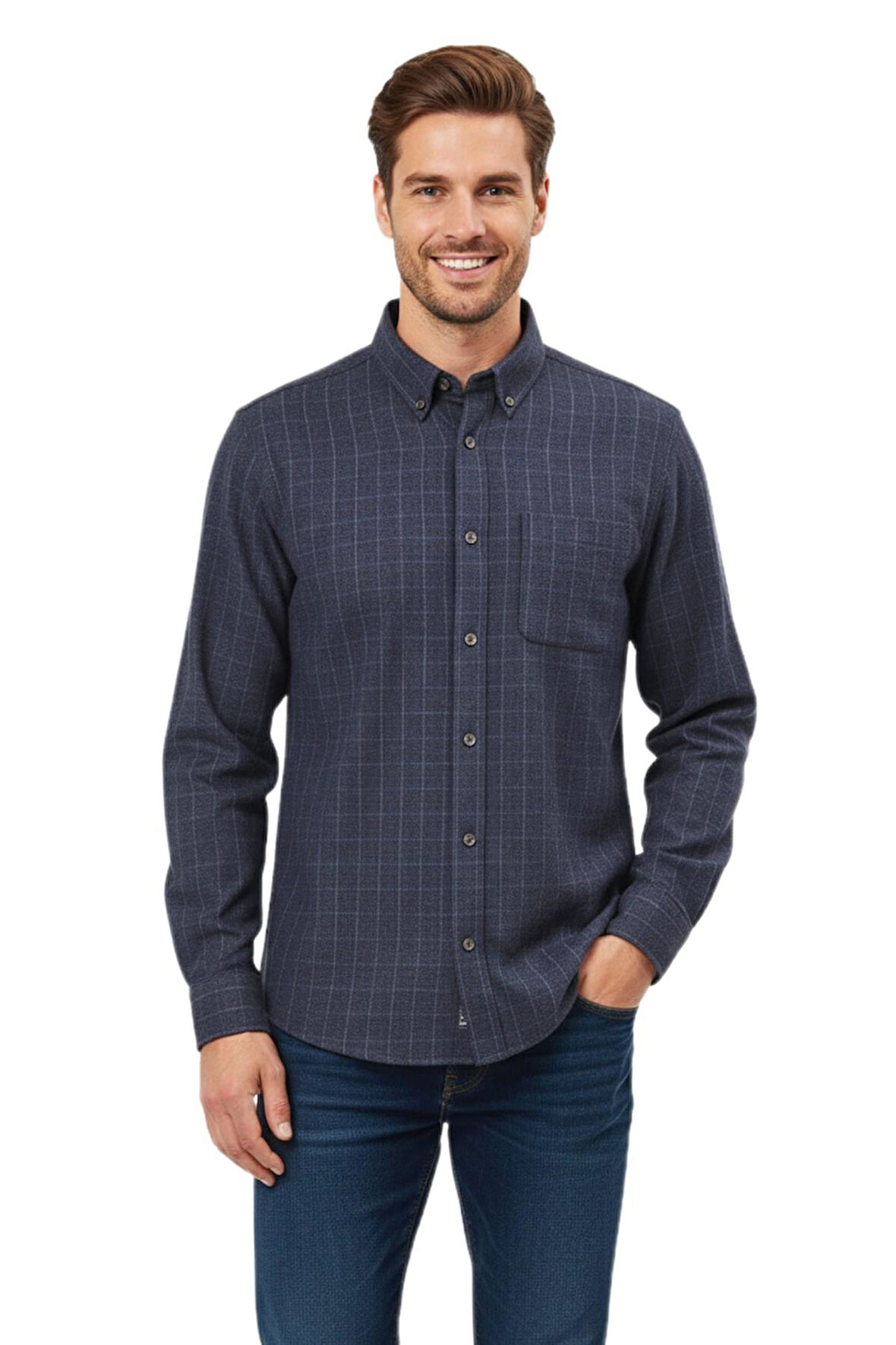 Erkek Kışlık Uzun Kol Gömlek 3532 BGL-ST04803