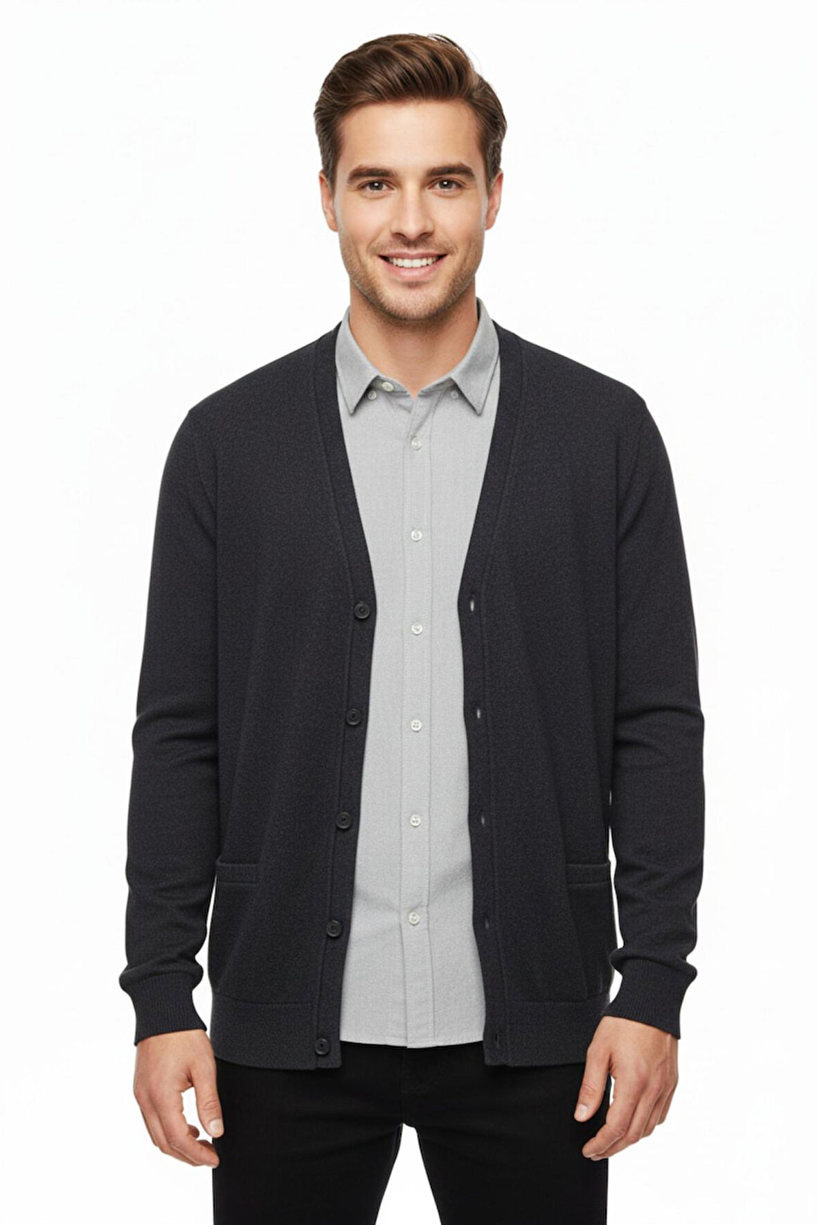 Erkek Spor Selanik Düğmeli Hırka Regular Kalıp BGL-ST04873