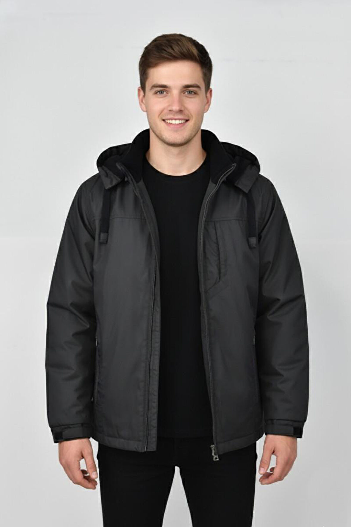 Erkek Kapüşonlu Mevsimlik Spor Mont 99537 BBGL-ST04876