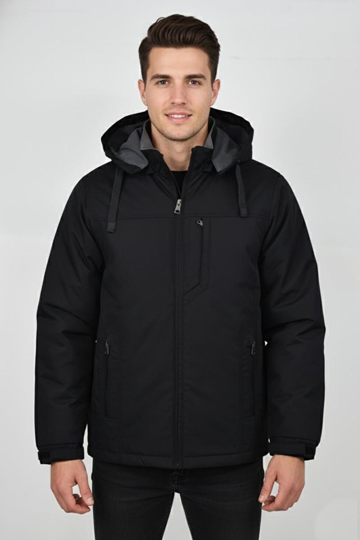 Erkek Kapüşonlu Mevsimlik Spor Mont 99537 BBGL-ST04876