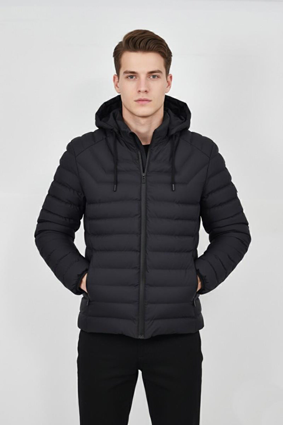 Erkek Kapüşonlu Spor Mont Regular Fit 3019 BGL-ST04897