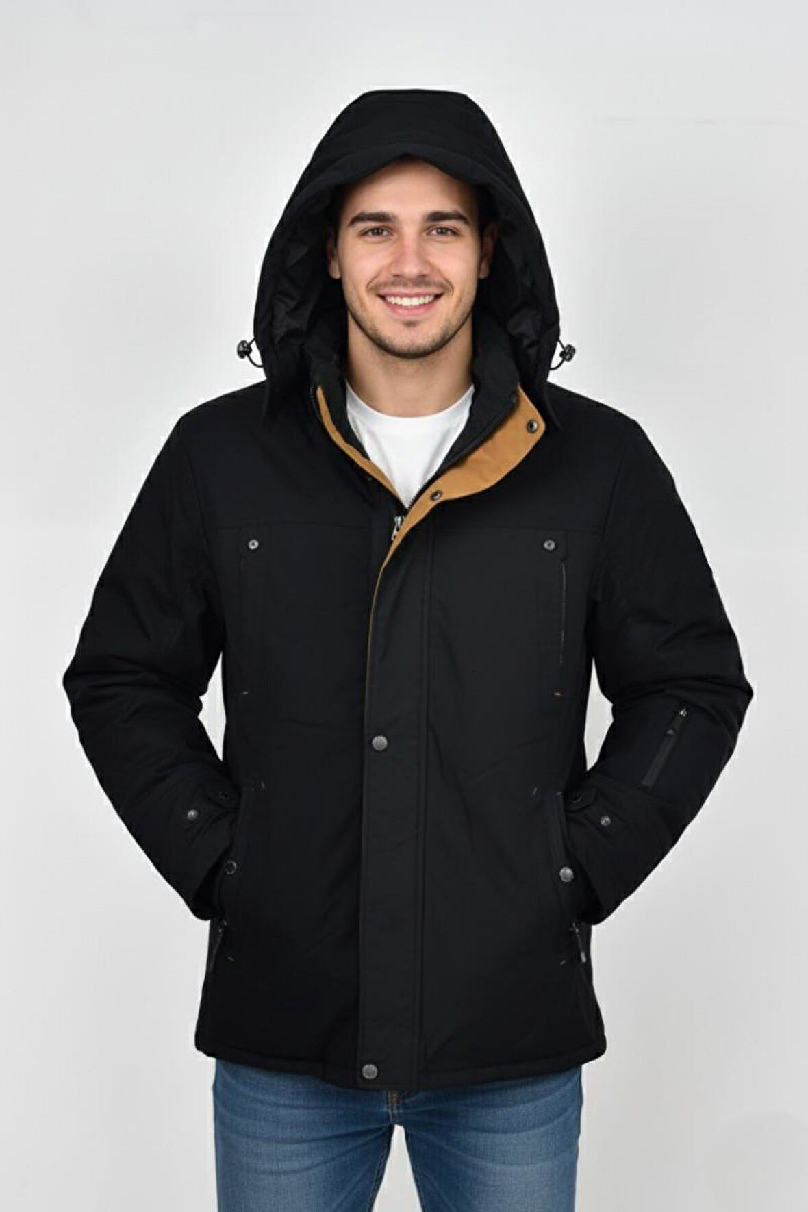 Erkek Kapüşonlu Spor Mont Regular Fit 3338 BGL-ST04903