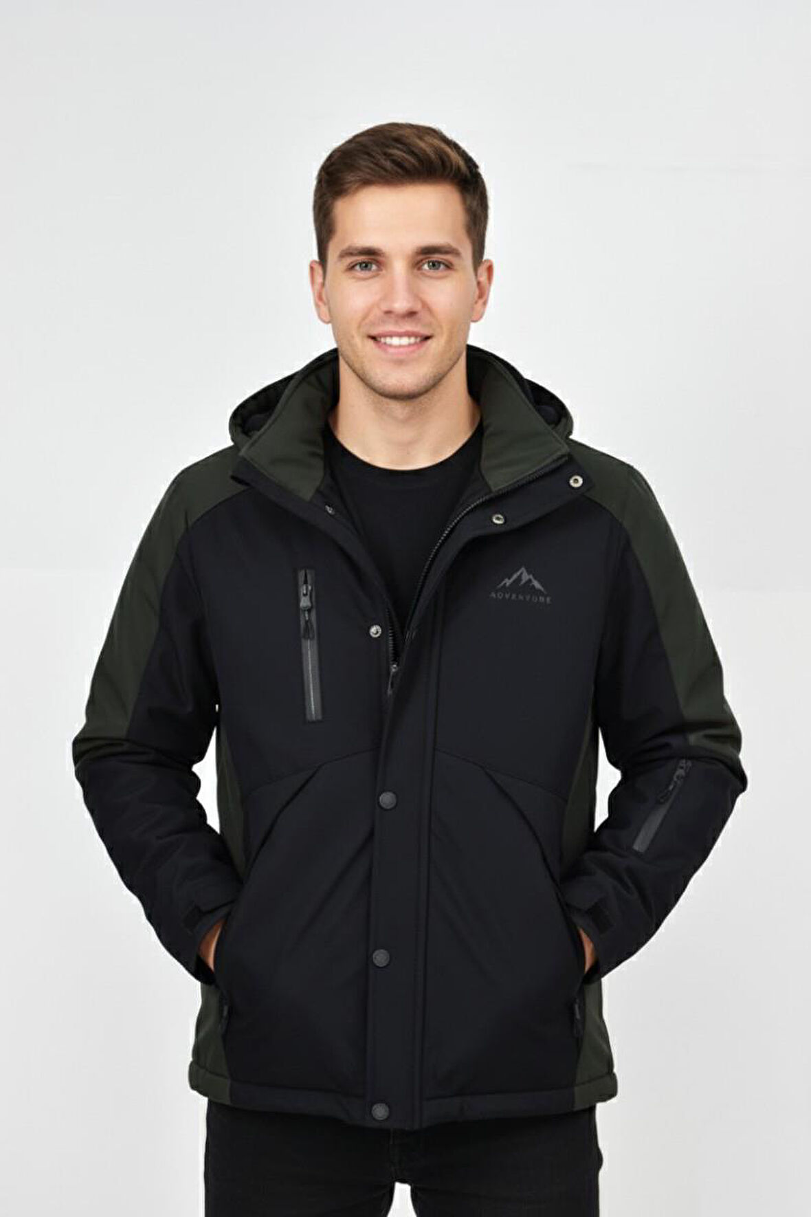 Erkek Kapüşonlu Spor Mont Regular Fit 3016 BGL-ST04904