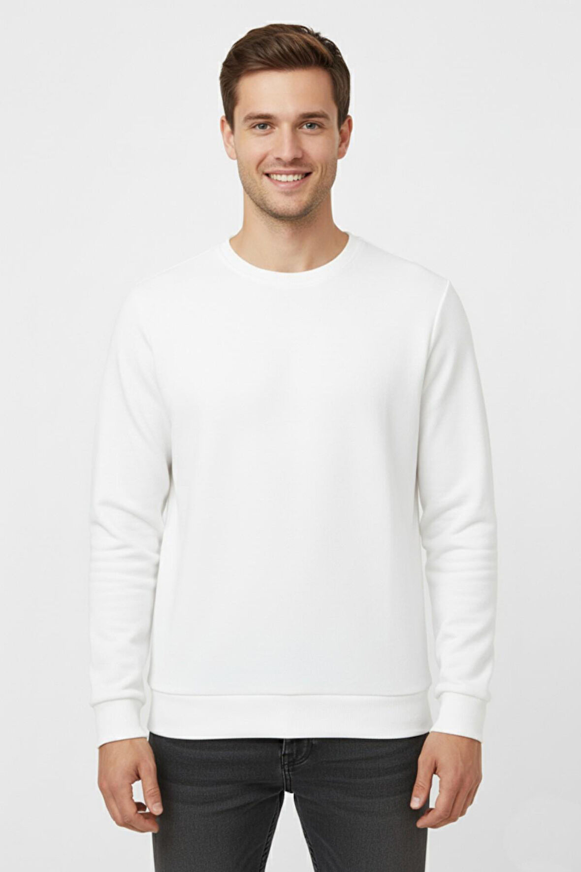 Erkek Sıfır Yaka Kazak Petek Örgü Klasik Kalıp 6635 BGL-ST04929