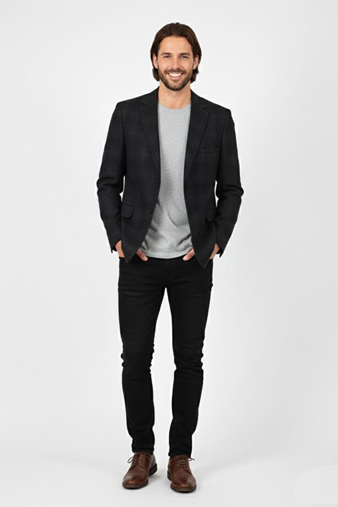 Erkek Kışlık Kumaş Tek Ceket 4 Drop BGL-ST04983