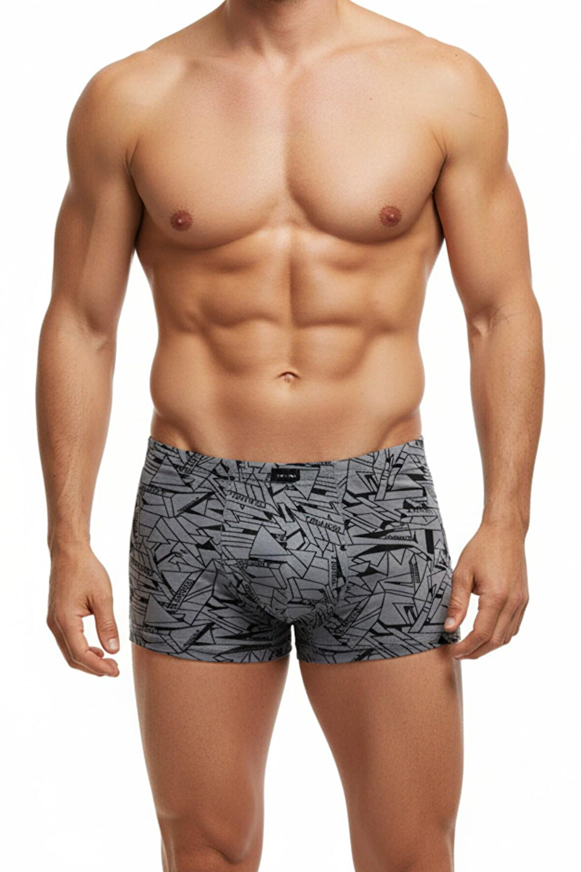 Erkek Likralı Baskı Desenli Boxer  BGL-ST05009