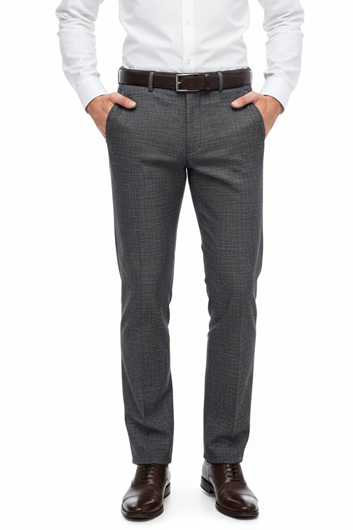 Erkek Regular Fit Hasır Kumaş Pantolon Likra Kumaş BGL-ST05039