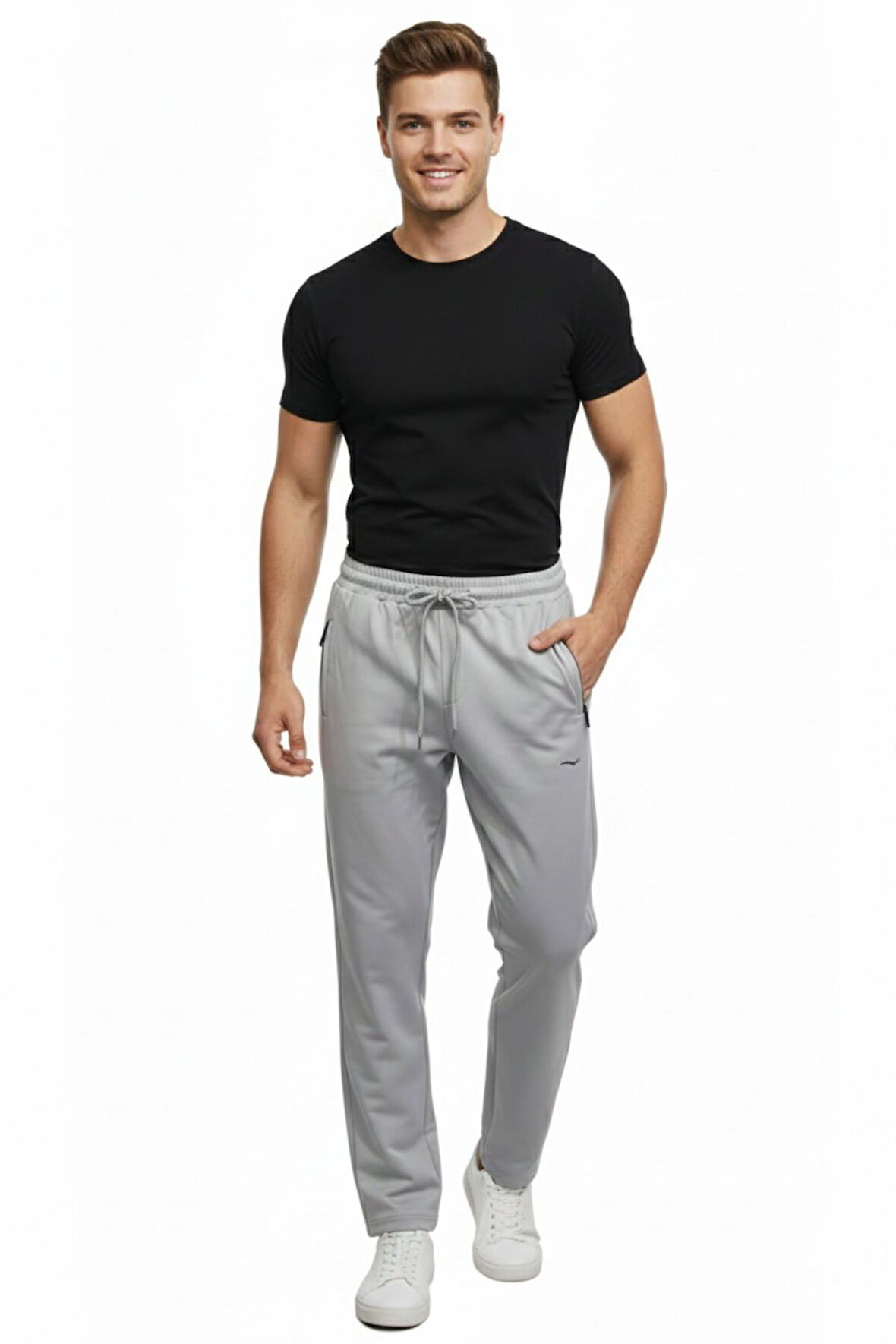 Erkek Rahat Kesim Düz Paça Dalgıç Kumaş Eşofman Altı BGL-ST05044