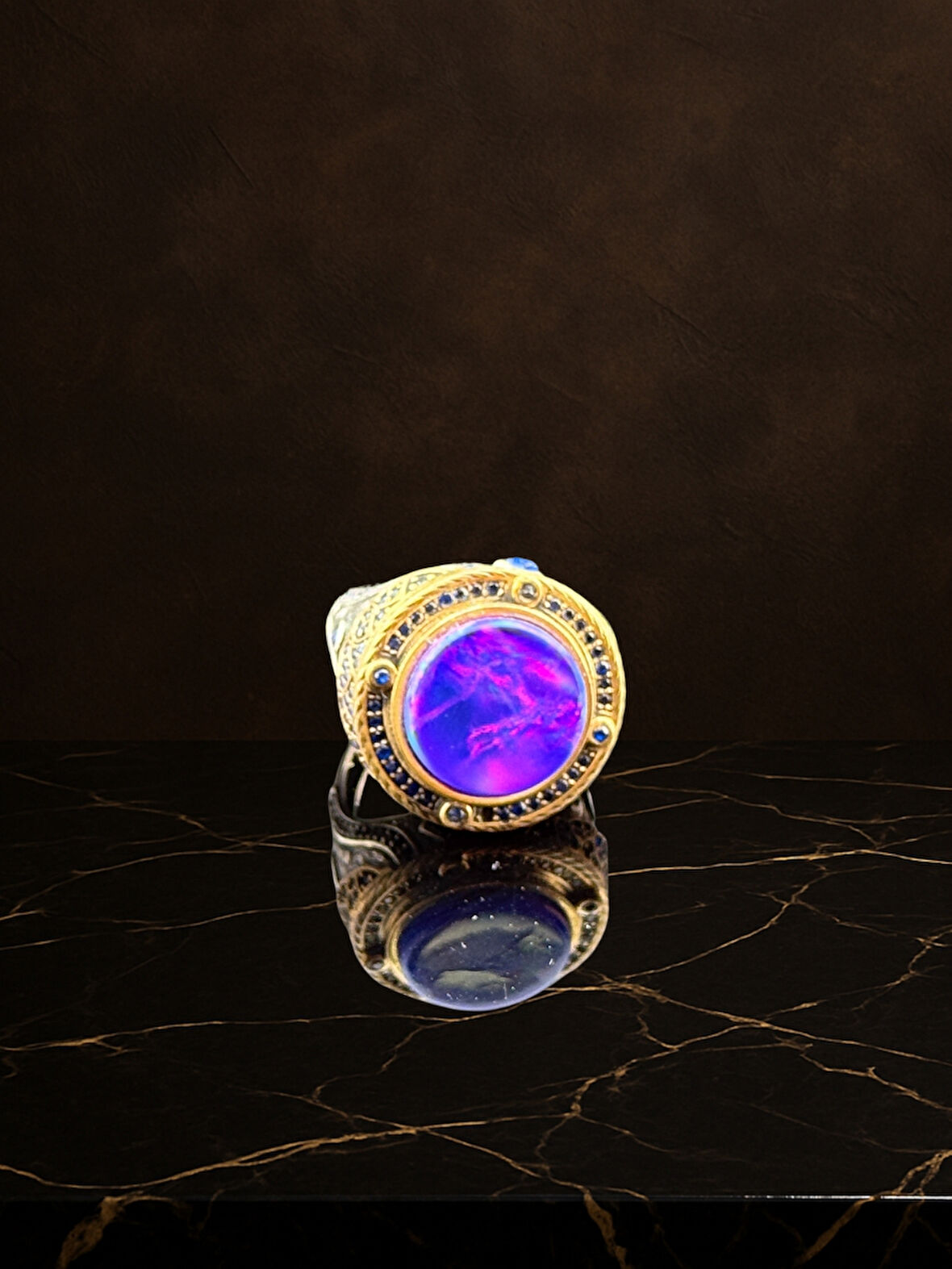 İSLAM USTA OPAL GÜMÜŞ YÜZÜK