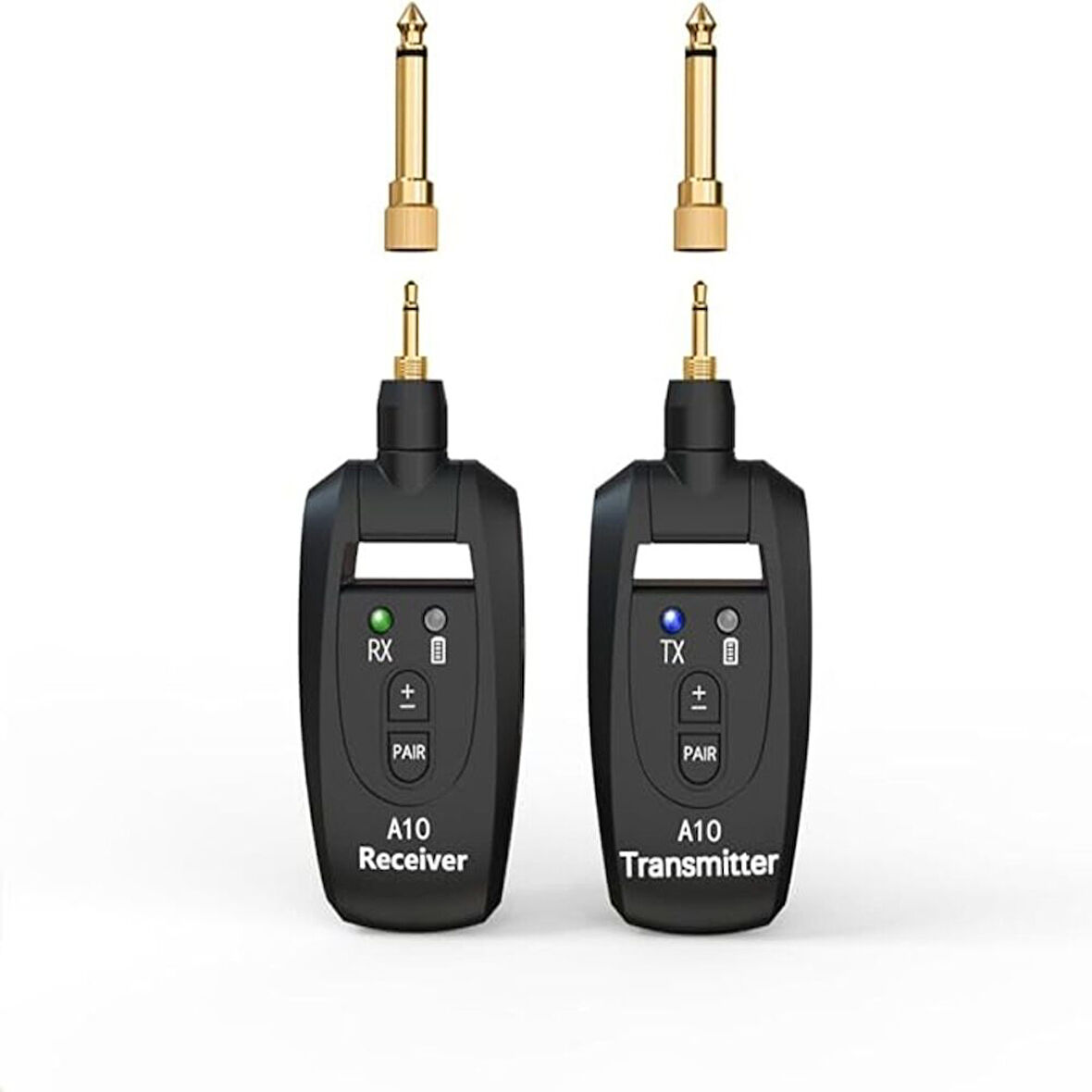 Anunnaki A10 Kablosuz Gitar Vericisi 2.4GHz 6,35mm ve 3,5mm Jak, 250 Derece Döner Fiş