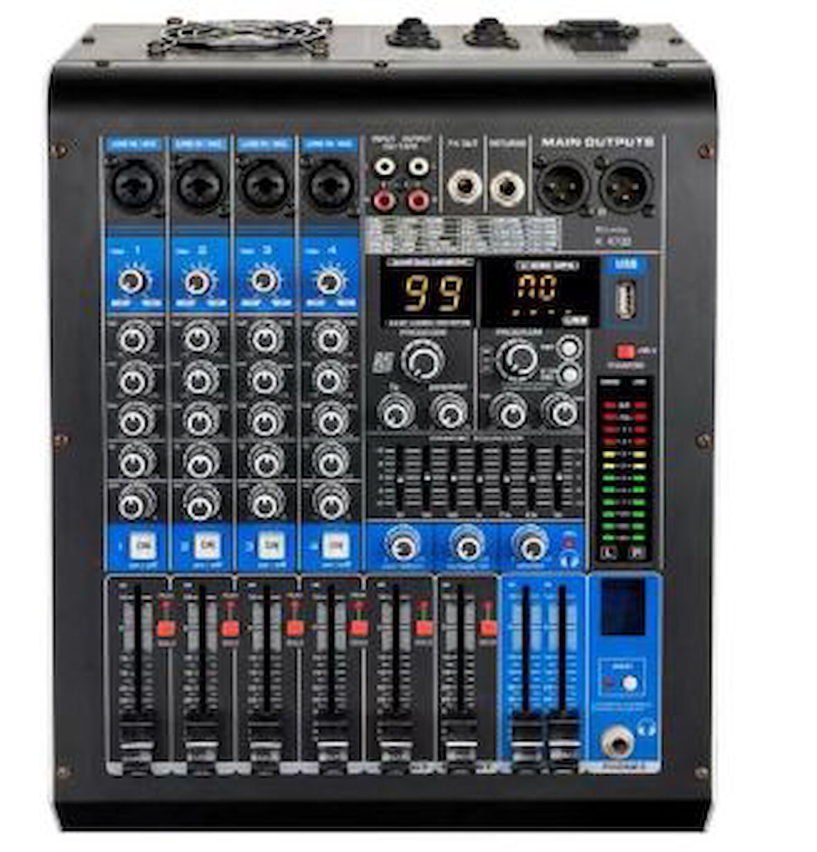 KÖNİG KA-4700 4 KANAL 2X350 WATT USB/SD/BLUETOOTH POWER MIXER