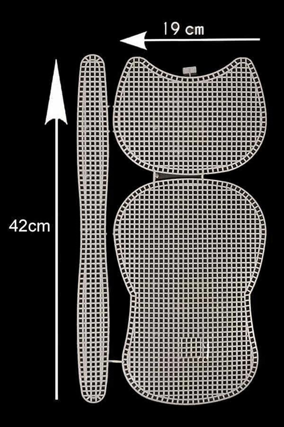 Plastik Kedi Model Çanta Kanvası (42x19) Beyaz 