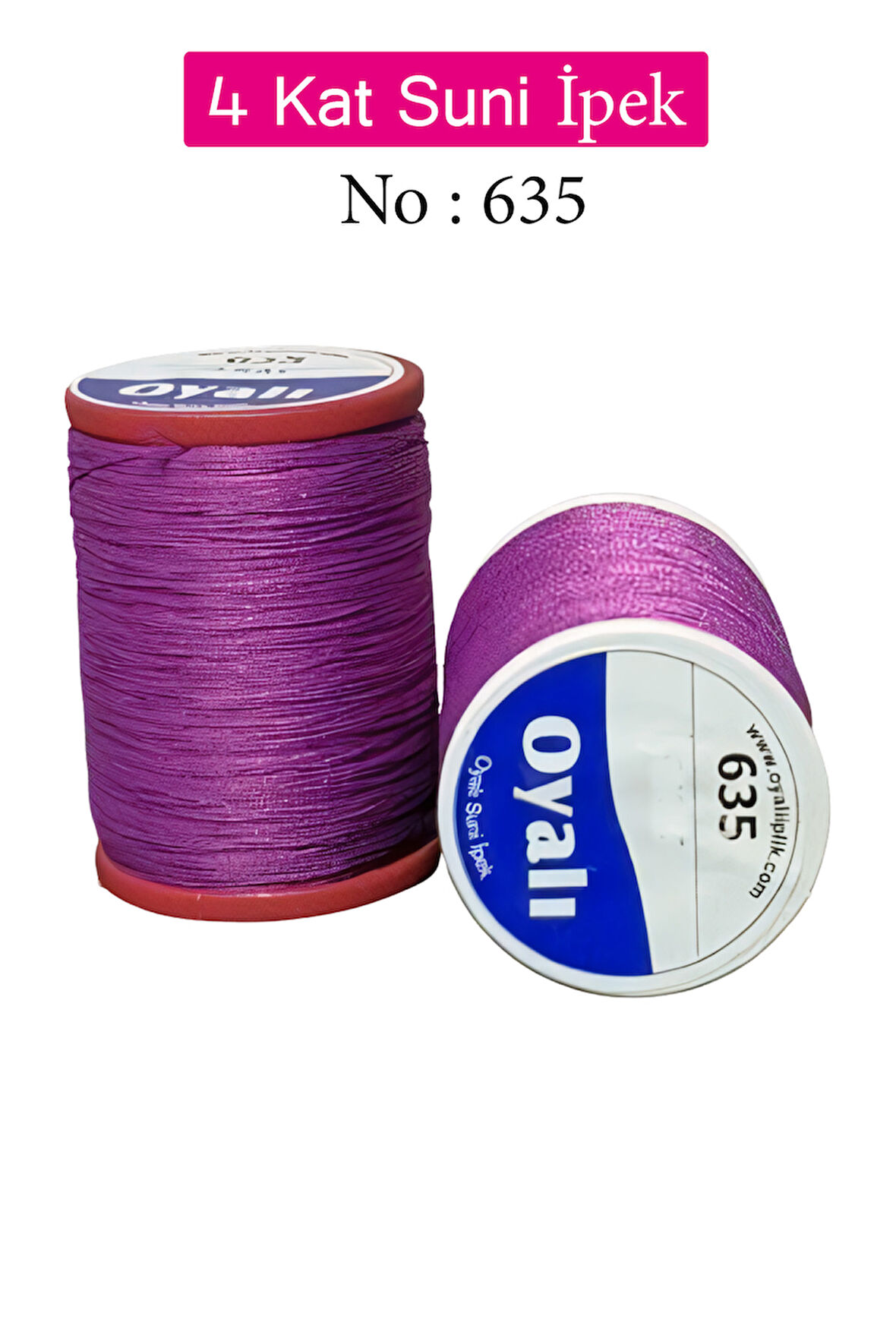 Oyalı 4 Kat Suni İpek İplik İğne Oyası Boncuk İpi Tığ Oyası No:635