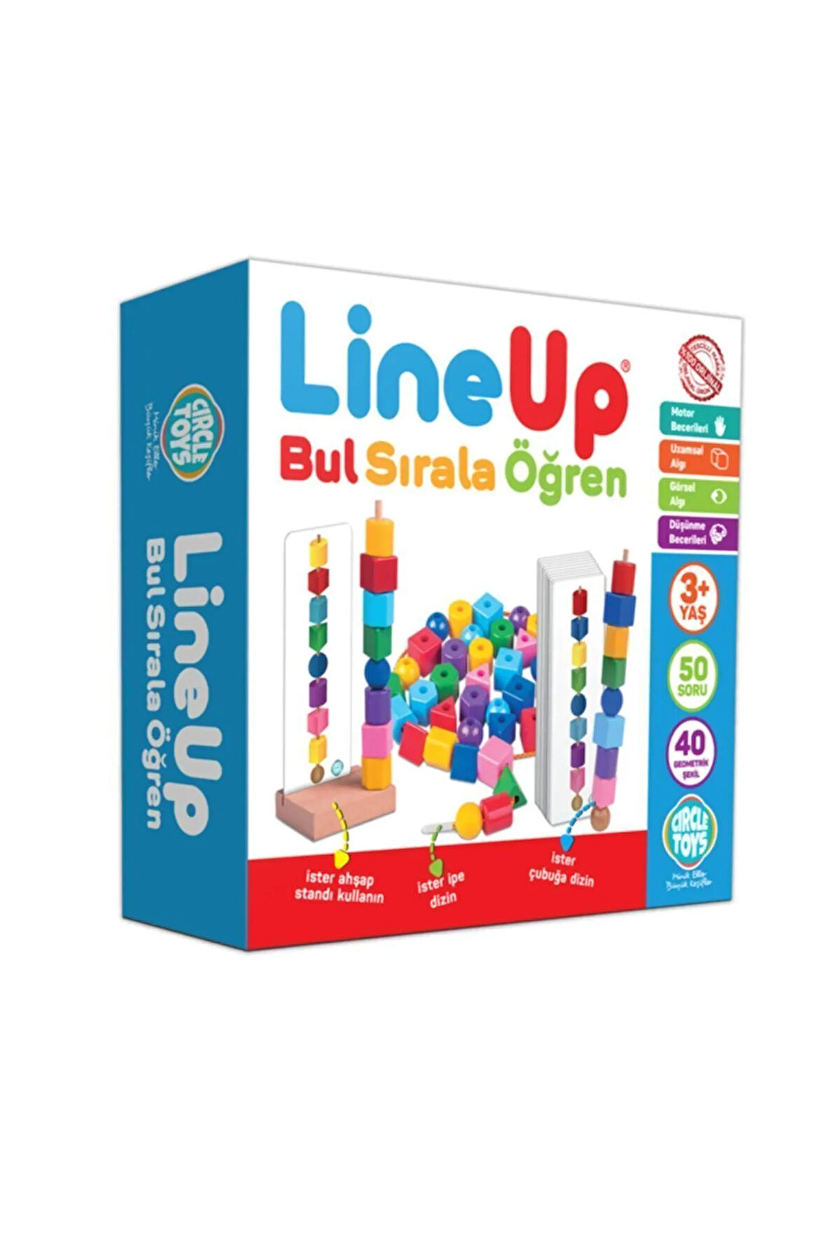 Circle Toys Line Up Ipe Ve Çubuğa Boncuk Ve Şekil Dizme Oyunu