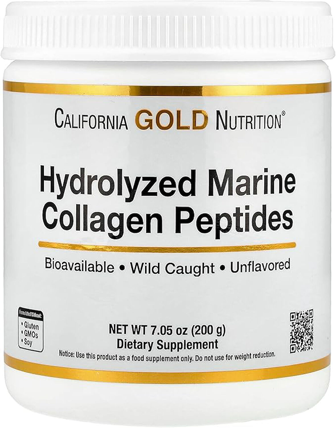 Collagen Peptides Powder with Hyaluronic Acid, Support for Healthy Hair, Skin, Nails, 7.05 oz (200 g)