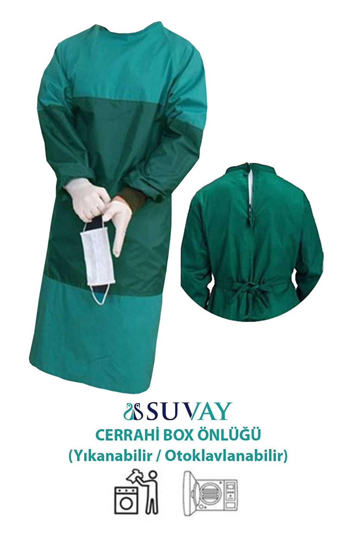 Cerrahi Box Önlüğü Ameliyathane Doktor Boks Önlüğü Yıkanabilir Çok Kullanımlık Önlük