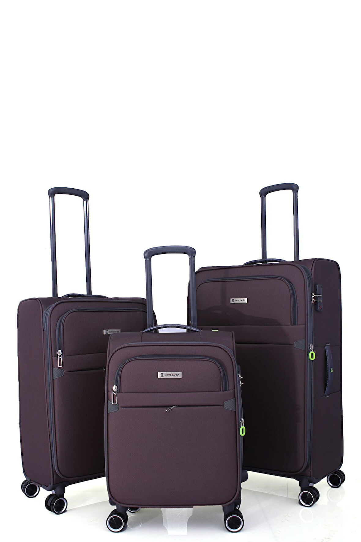 04PC6000 3'LÜ SET Ultra Light Hafif Lüx Kumaş Tekerlekli Valiz ANTRESİT