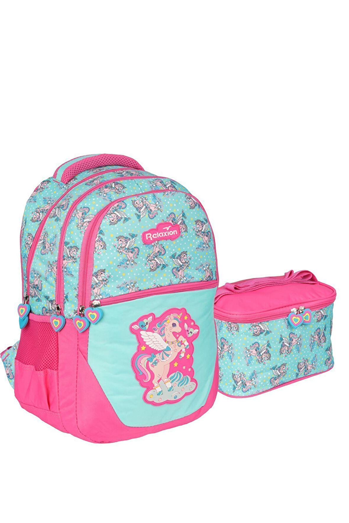 RELAXION Kız Çocuk Beslenmeli Ilk Okul Çantası Pembe