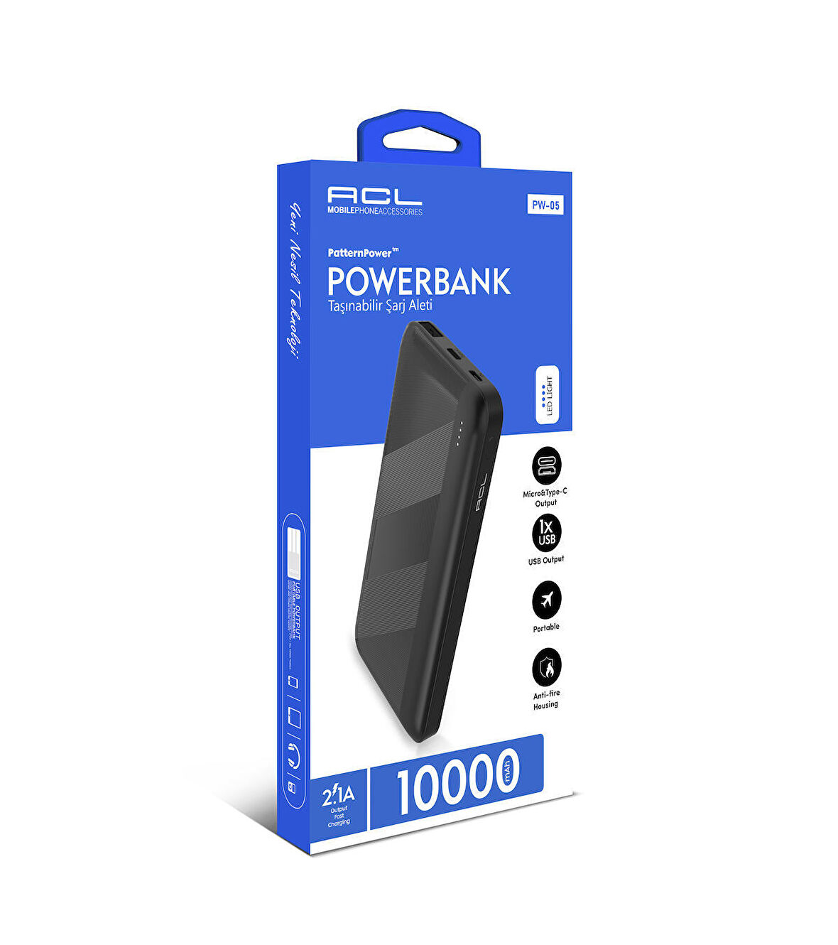 P W05 10000 mAh Hızlı Şarj Powerbank