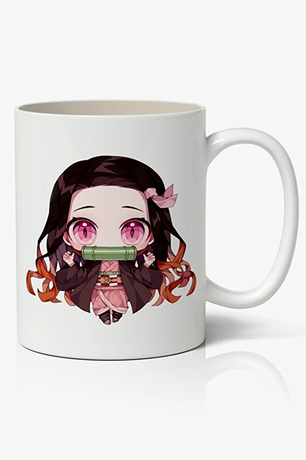 Demon Slayer Nezuko Kamado Anime Temalı Beyaz Kupa Bardak Sevgiliye Arkadaşa Hediye