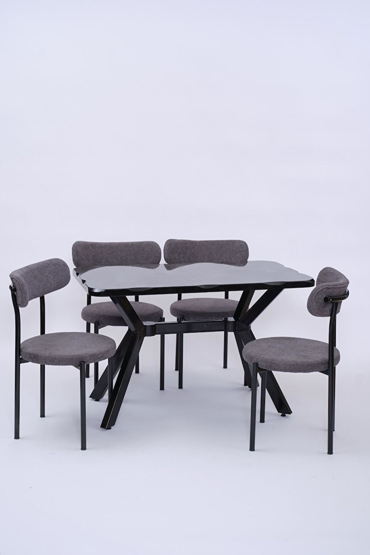 Kütük Alfa MDF Lak Mutfak Masa Sandalye Takımı 70x120