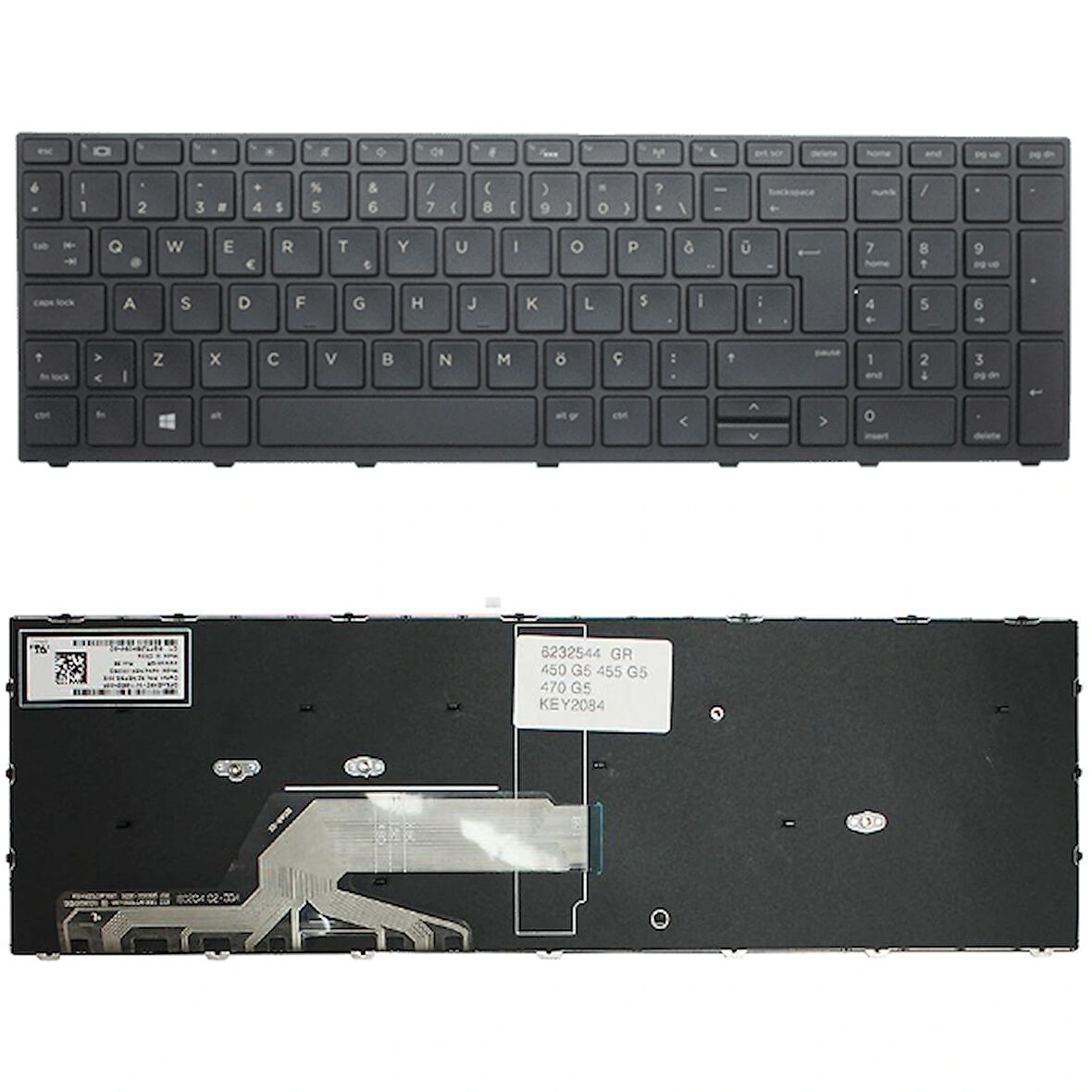 Hp ProBook 655 G4 Uyumlu Klavye Tuş Takımı Tuş Seti Siyah Türkçe