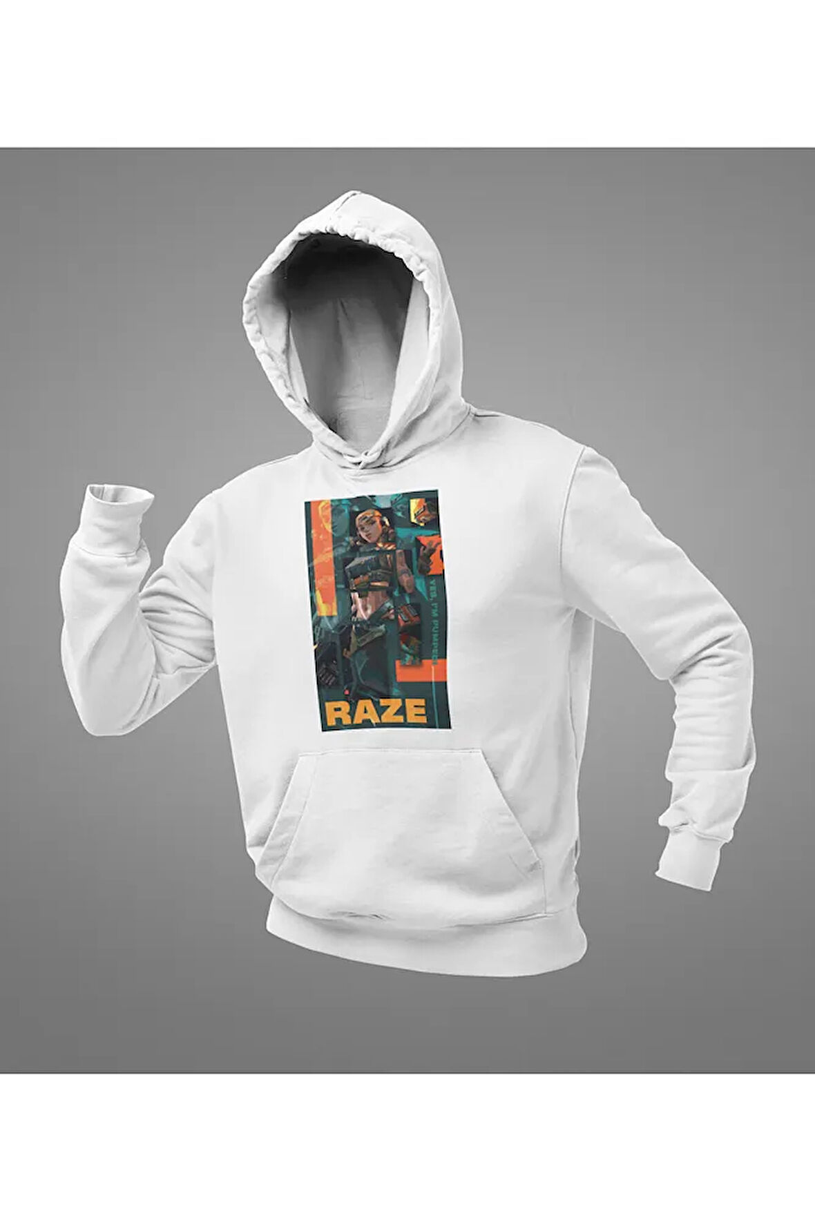 Yes Im Pumped Yazılı Unisex Oversize Vallorant Raze Hoodie
