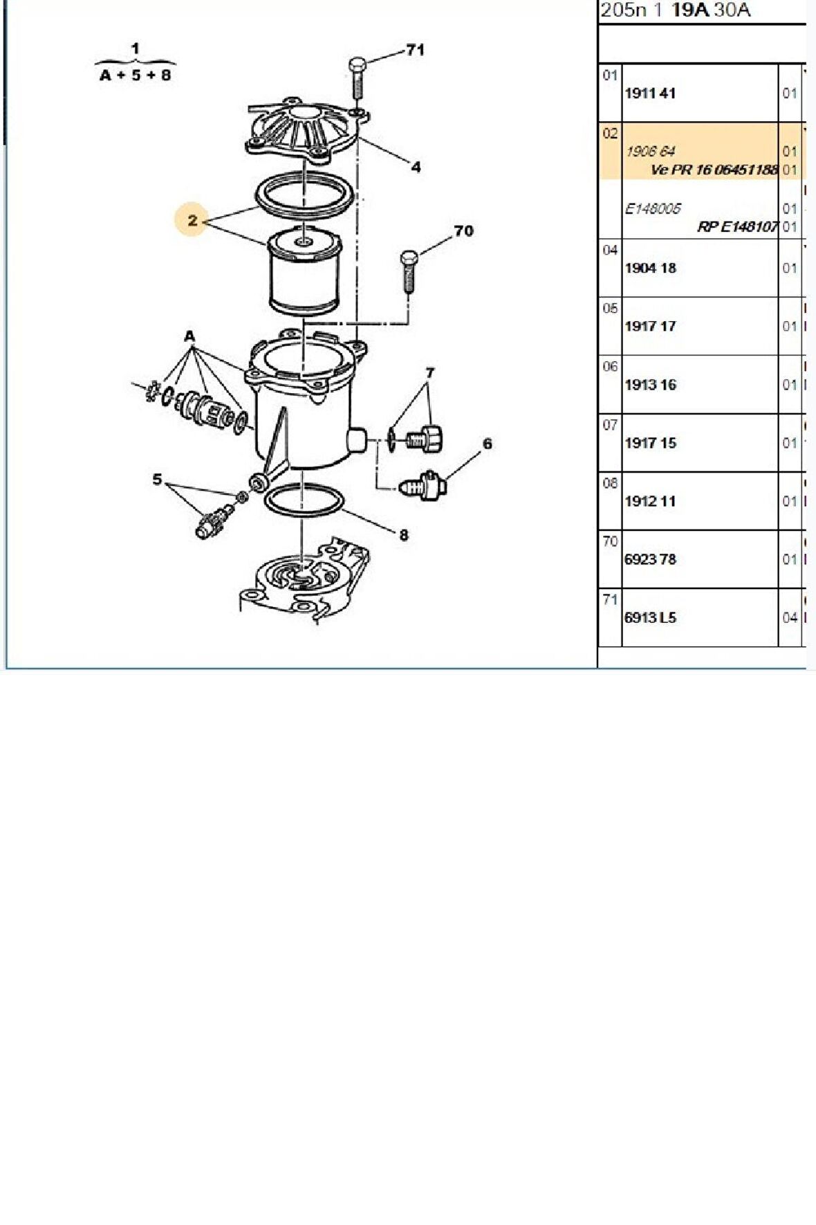 Mazot Filtresi Partner Berlingo XUD9 (1606451188)