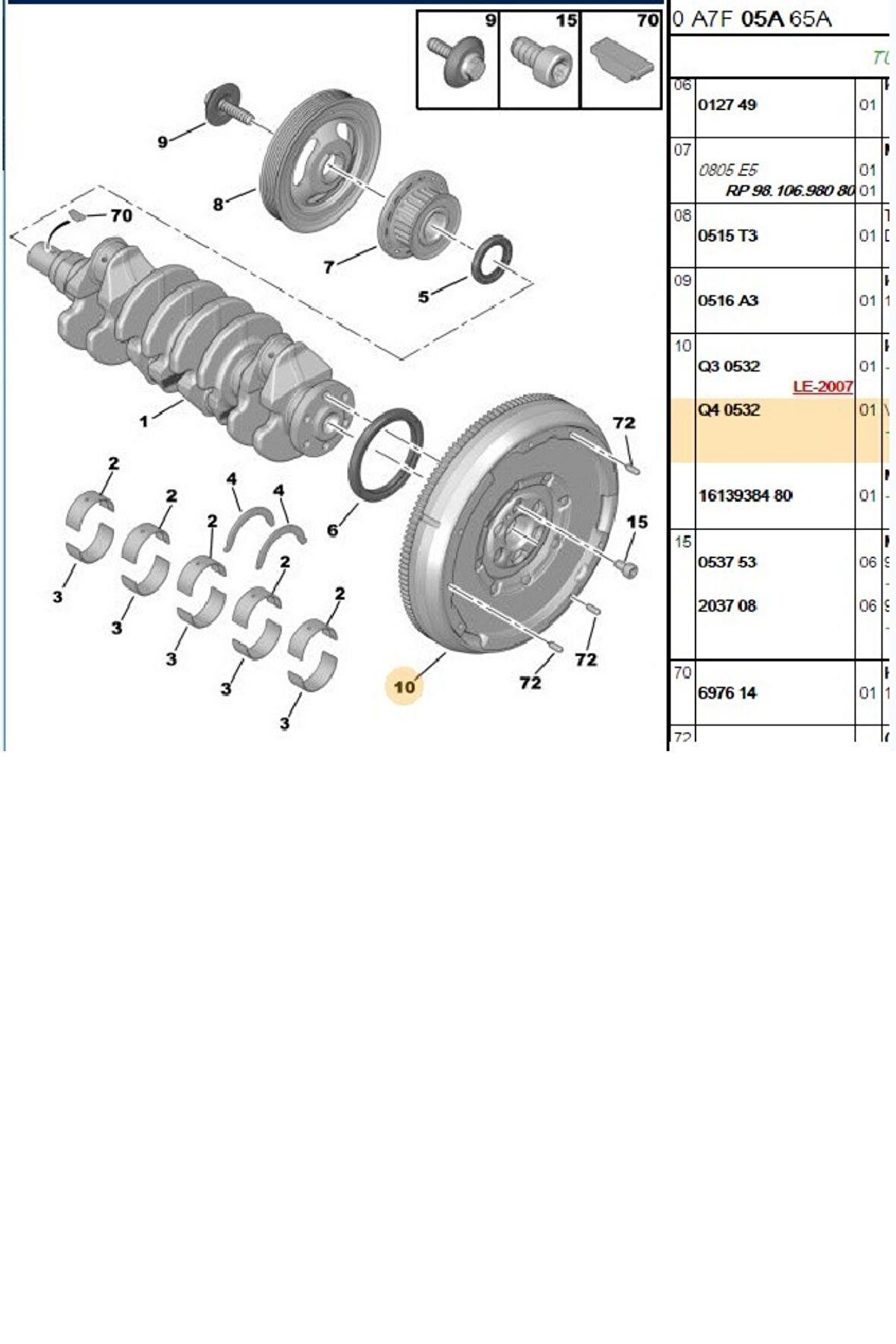 Volant DW6 207 307 308 407 5008 Partner Tepee  C2 C3 C4 C5 110PS (0532.Q4)