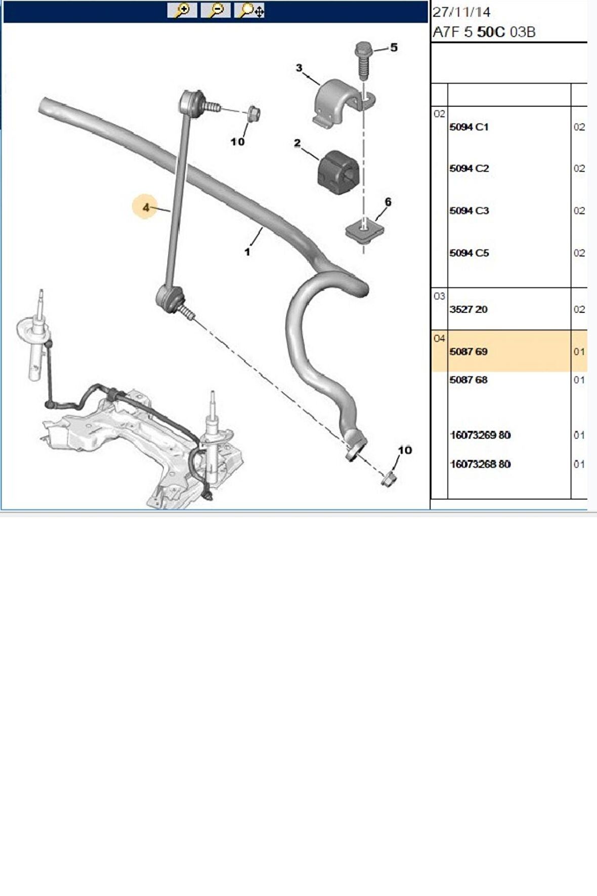 Ön Z Rot C3 Picasso-C Elysee-301-207-208 (05698-11160-508769)