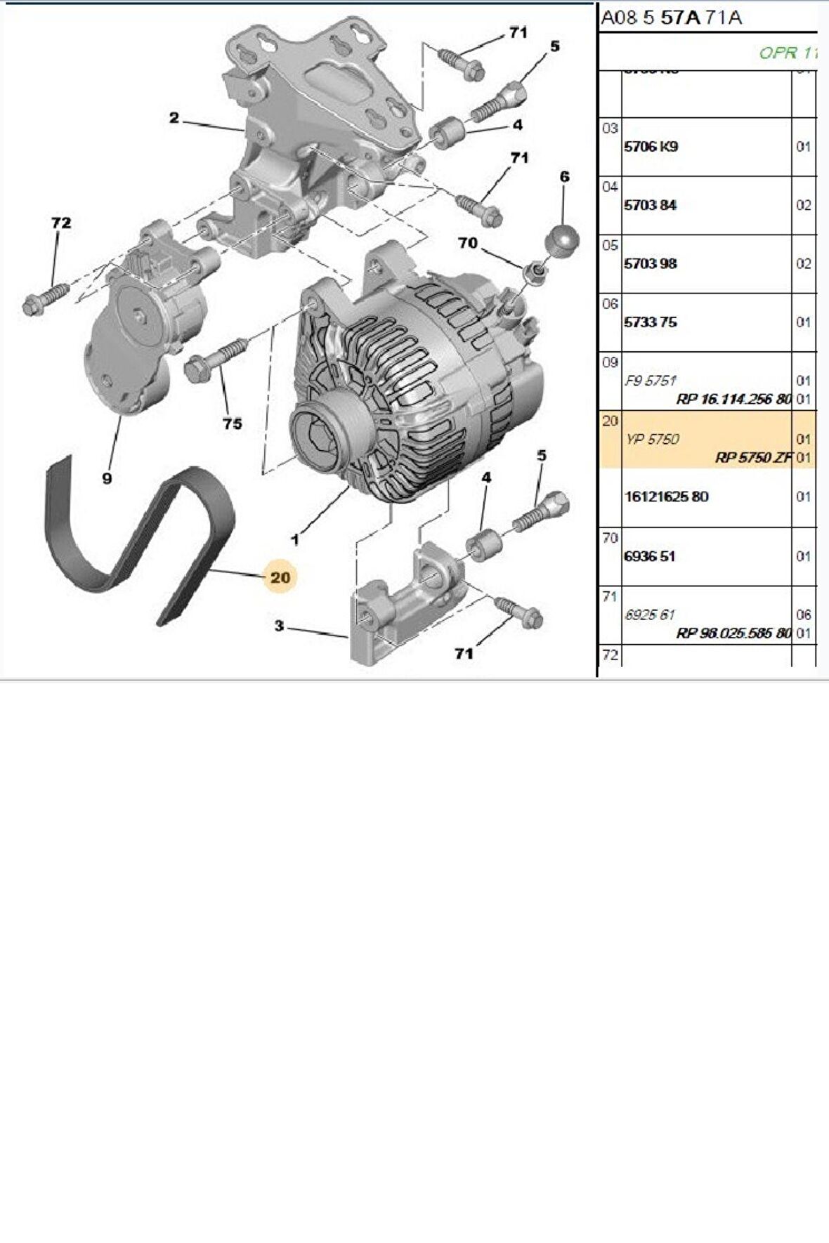 V Kayışı 1007 107 206 307 C1 C2 C3 C4 (5750.ZF-6PK802)