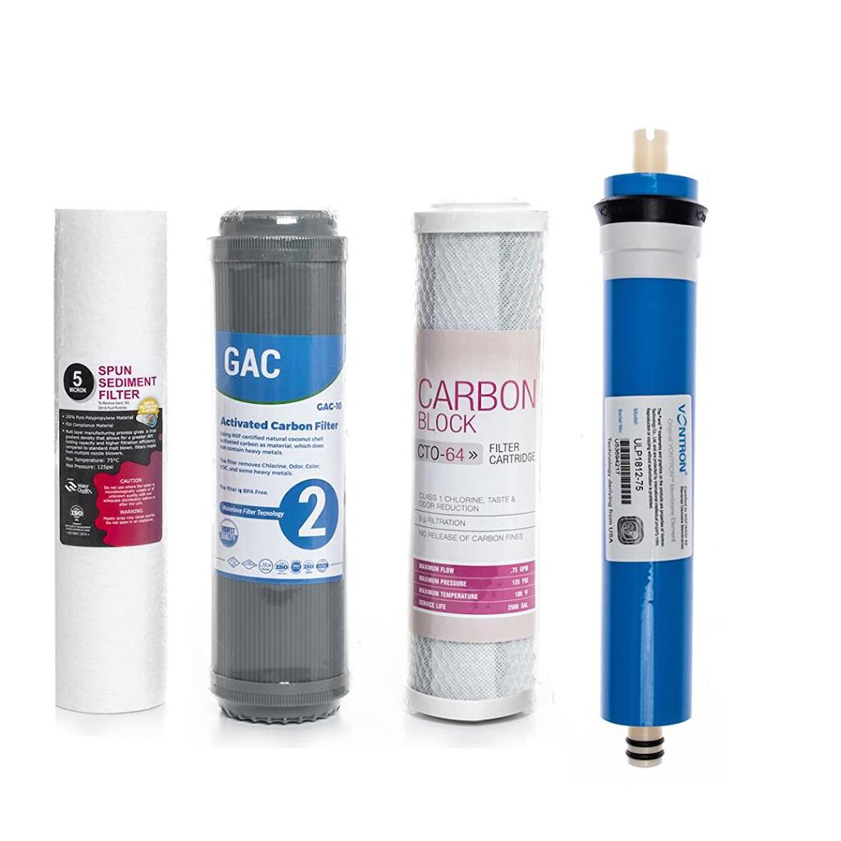 Açık Kasa Arıtma Cihazlarına Uyumlu 4'lü Filtre Vontron Membranlı