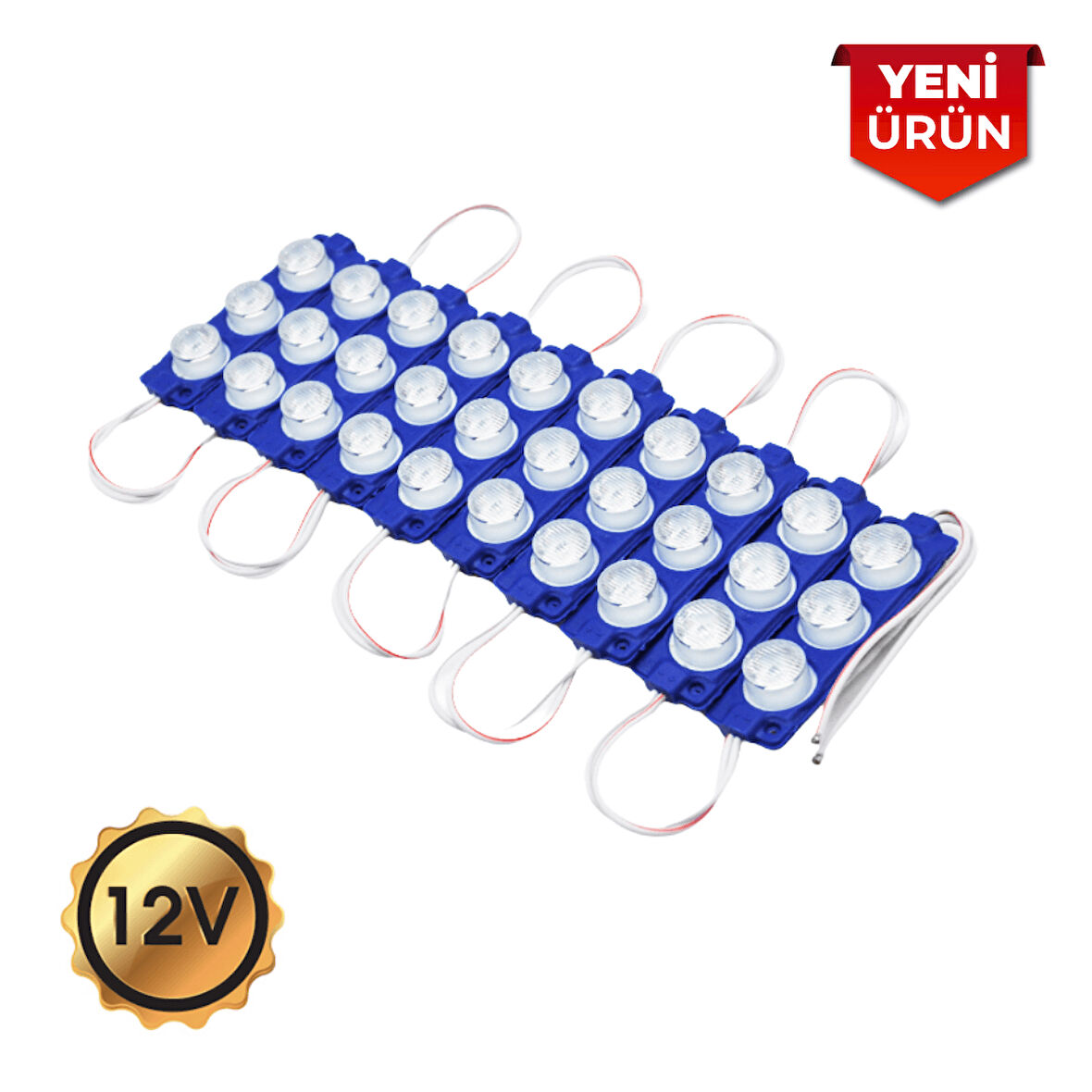 12V Camlı Parmak Led Lamba Su Geçirmez- 10'LU SET